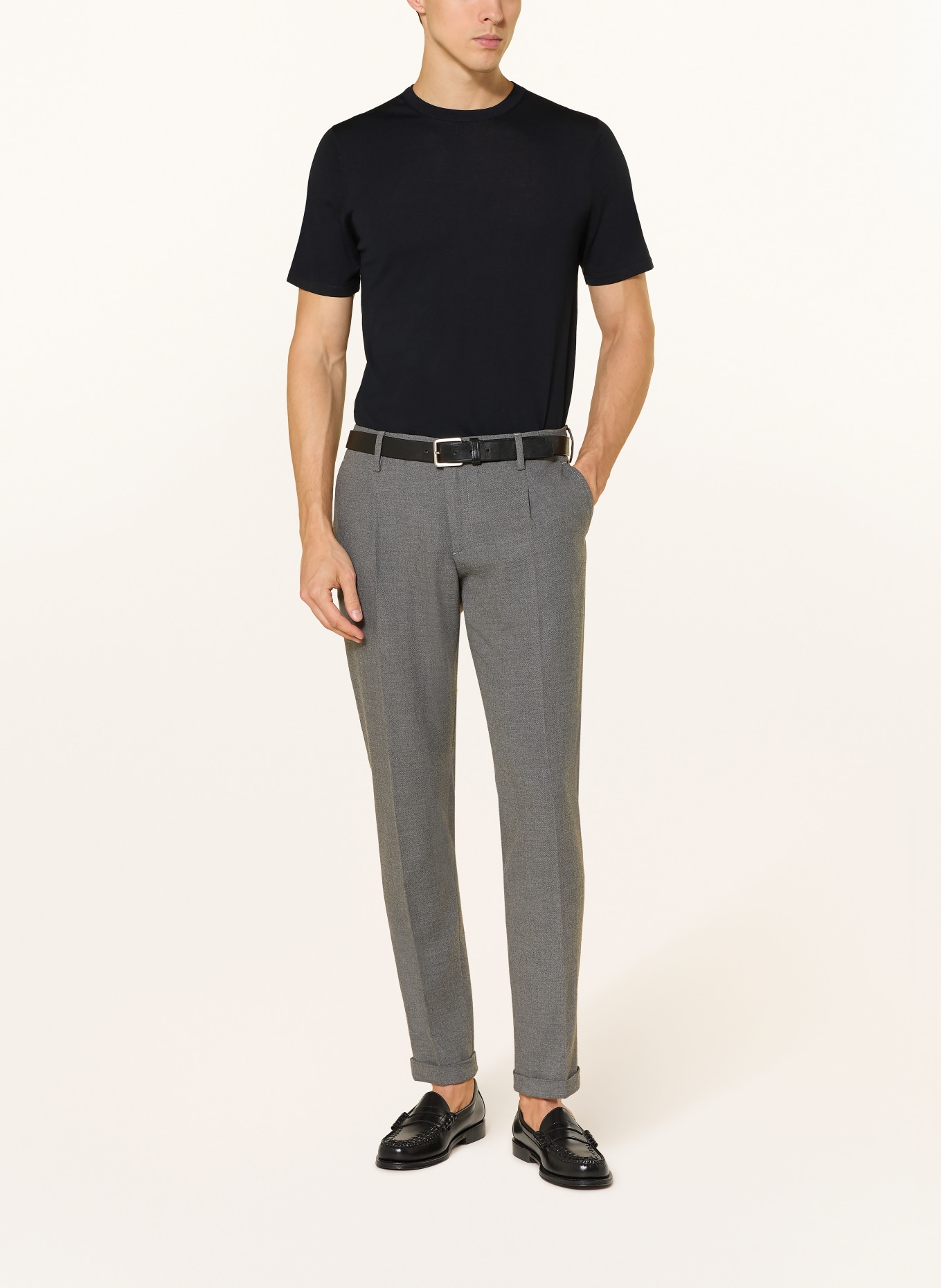 PROFUOMO pletené tričko: TMAVĚ MODRÁ