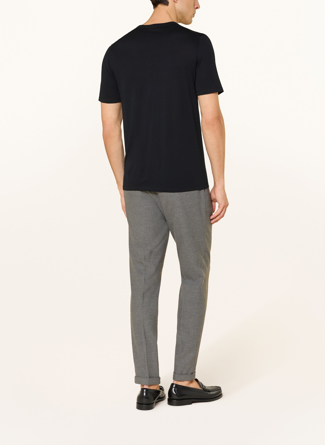 PROFUOMO pletené tričko: TMAVĚ MODRÁ