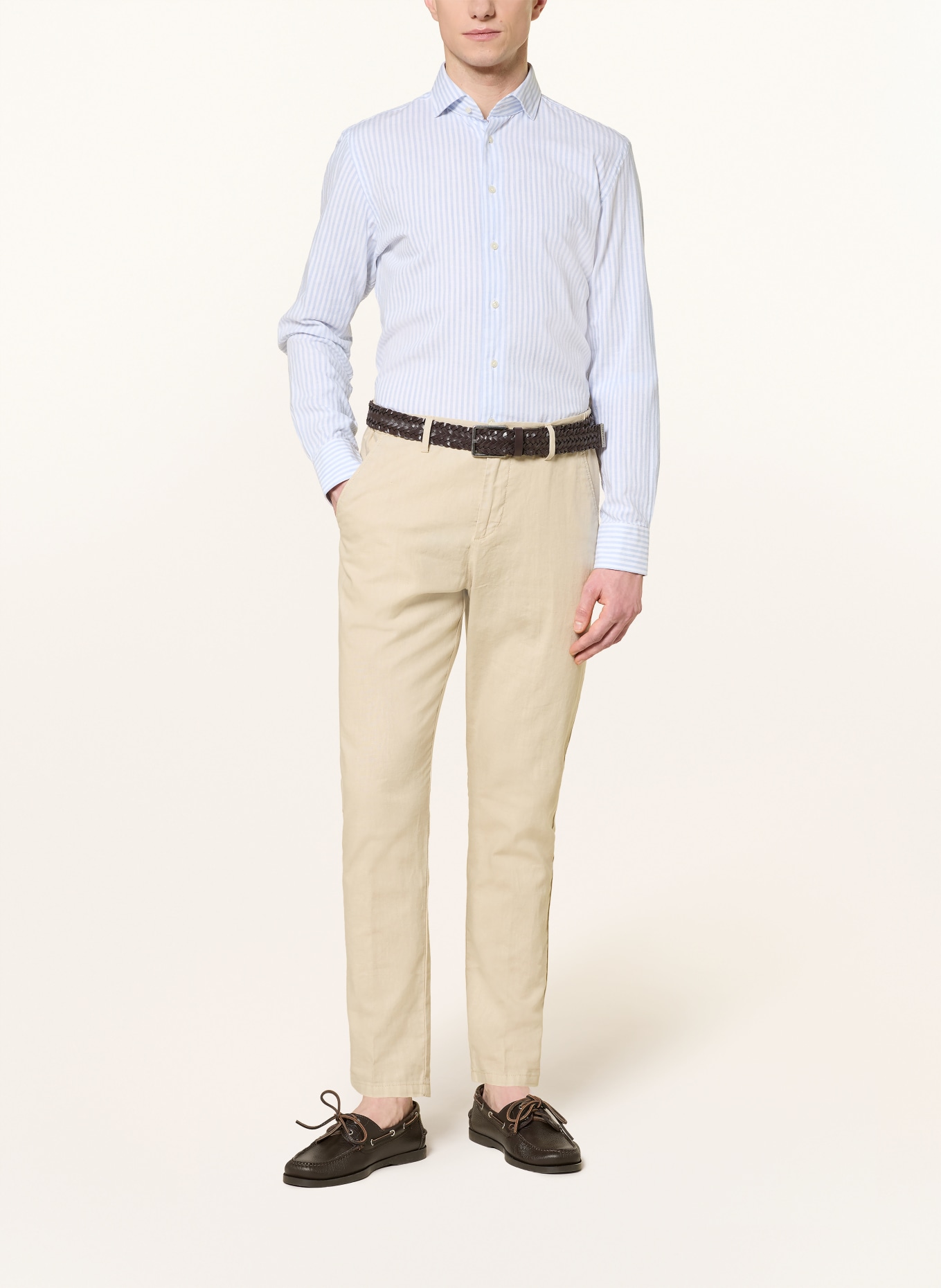PROFUOMO Hemd Slim Fit: HELLBLAU / WEISS