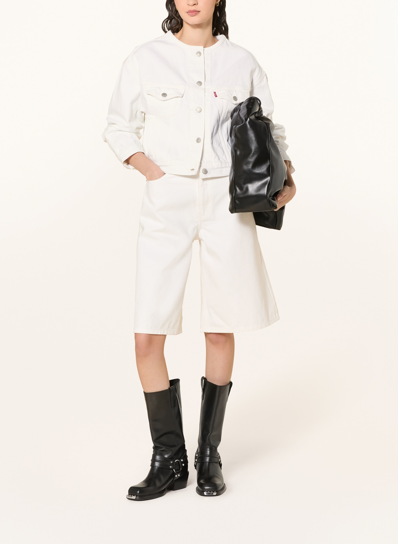 SOFIE SCHNOOR Dżinsowe bermudy: 0108 OFF WHITE