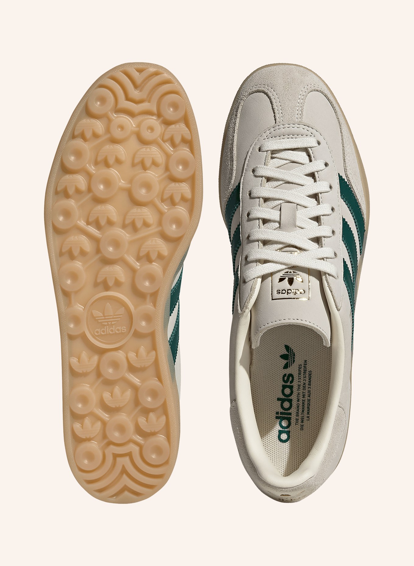 adidas Originals Sneaker GAZELLE INDOOR: CREME / GOLD / PETROL