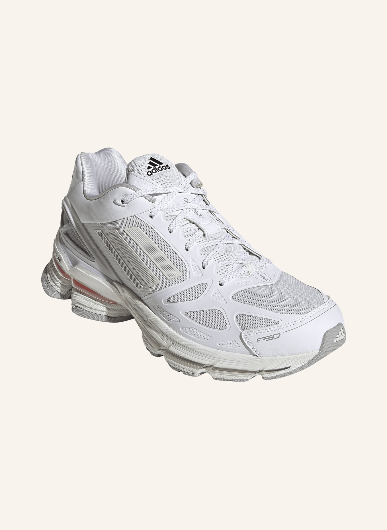 adidas Originals ADIZERO F50 sneaker: WHITE / BEIGE / GRAY