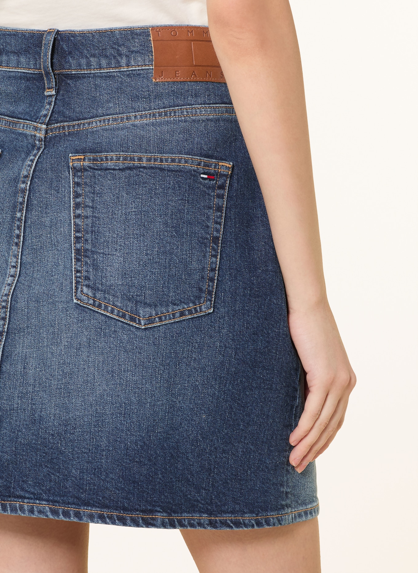 TOMMY JEANS denim skirt: BLUE