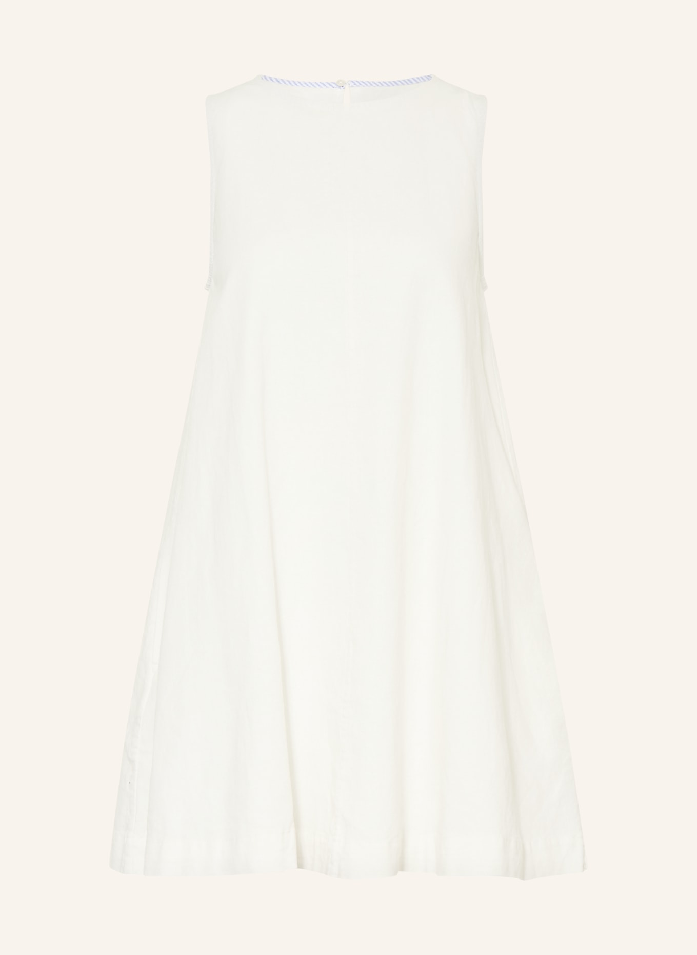 TOMMY JEANS Kleid mit Leinen: WEISS