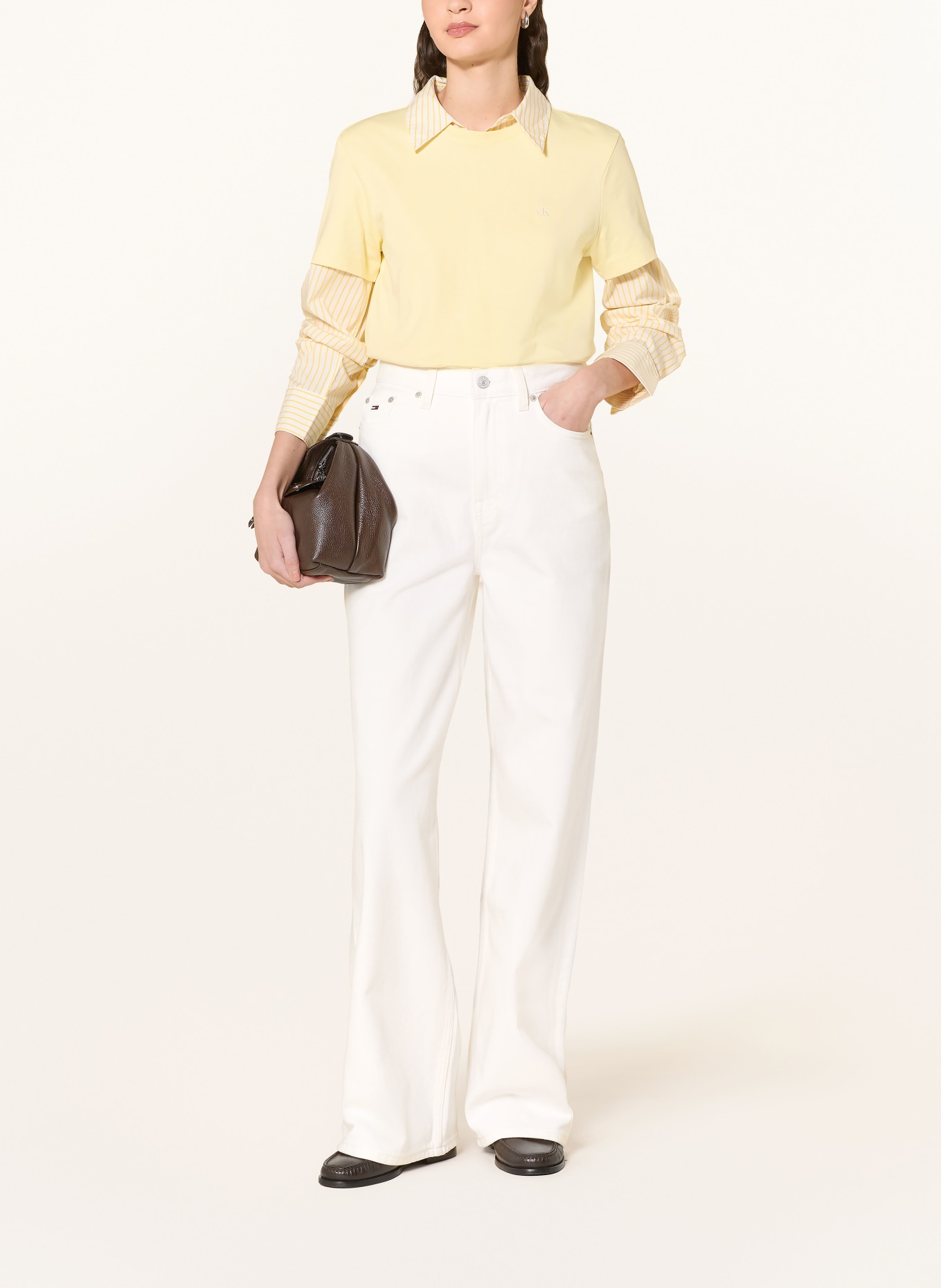 TOMMY JEANS Wide Leg Jeans CLAIRE: 1D0 Denim White