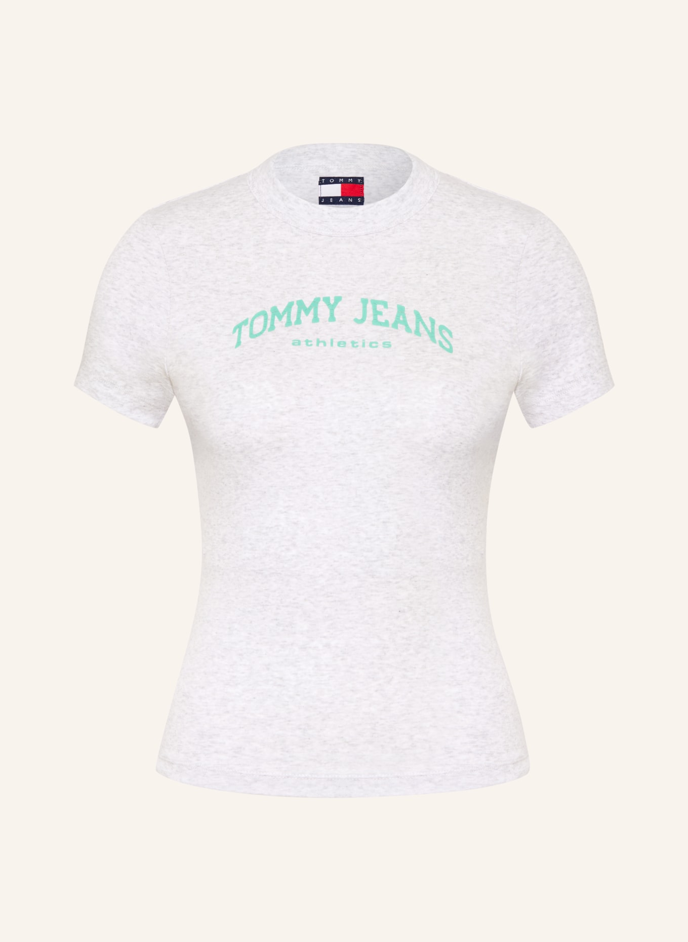 TOMMY JEANS tričko: SVĚTLE ŠEDÁ