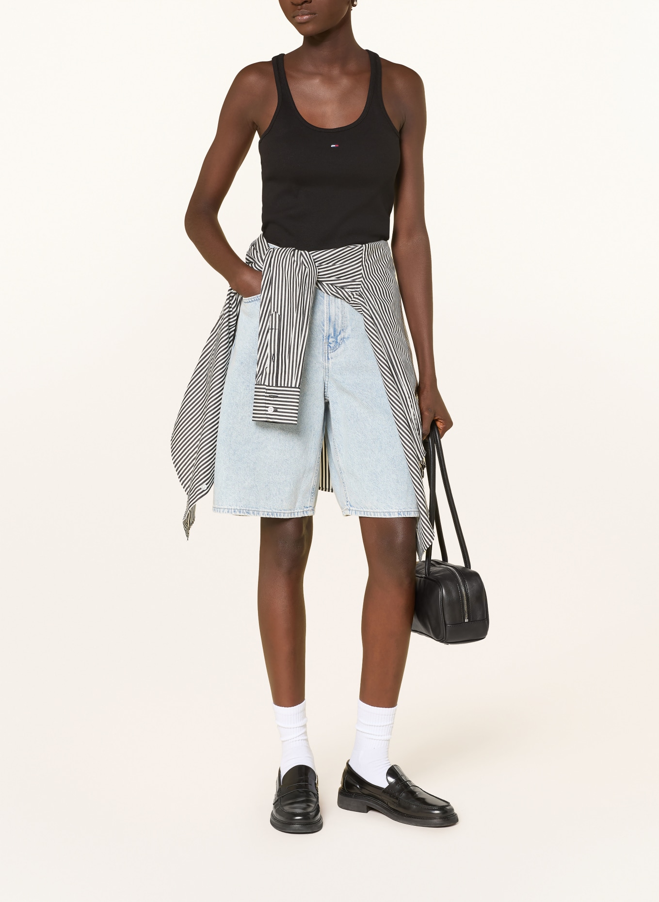 TOMMY JEANS Top: SCHWARZ