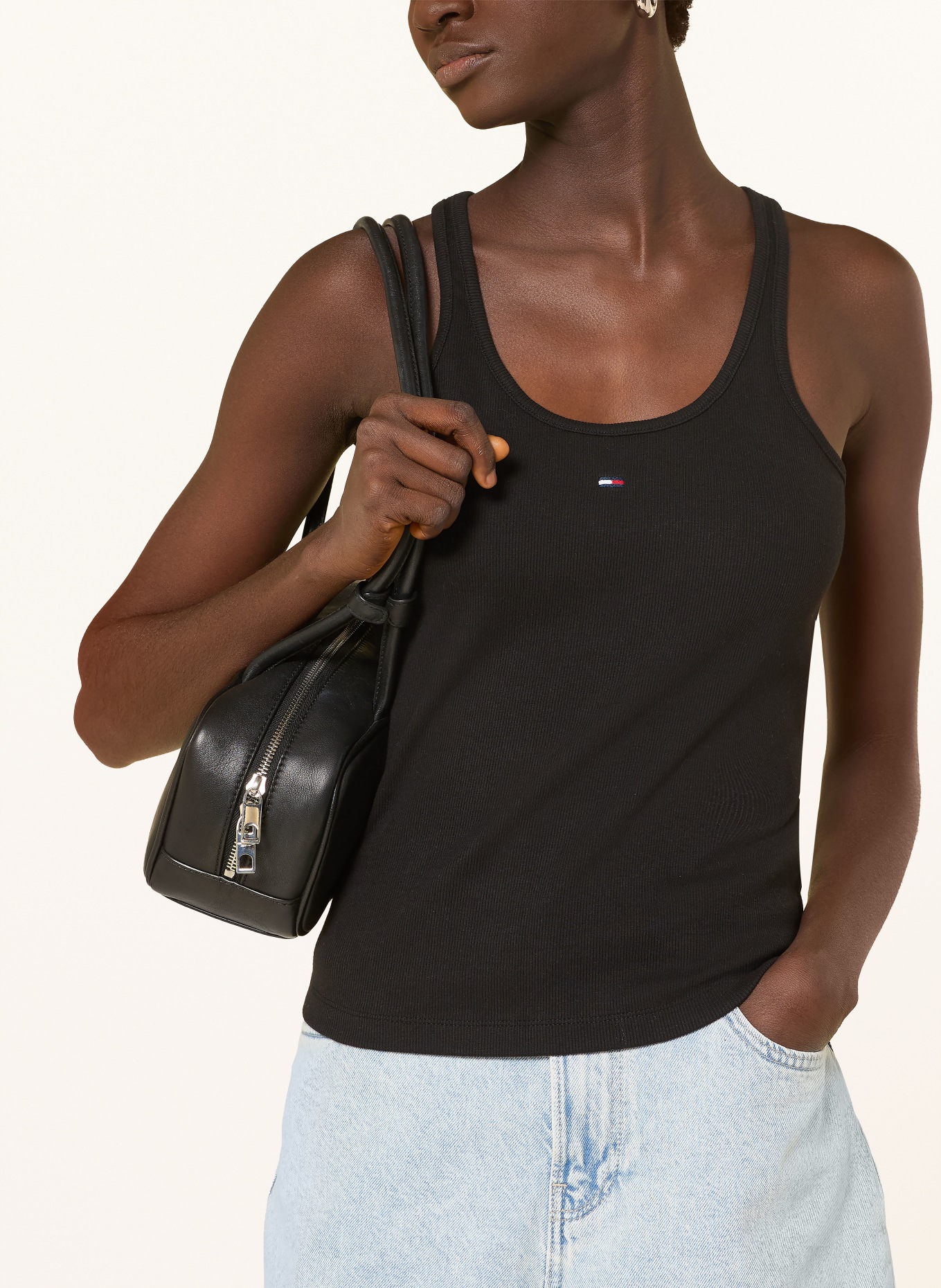 TOMMY JEANS Top: SCHWARZ