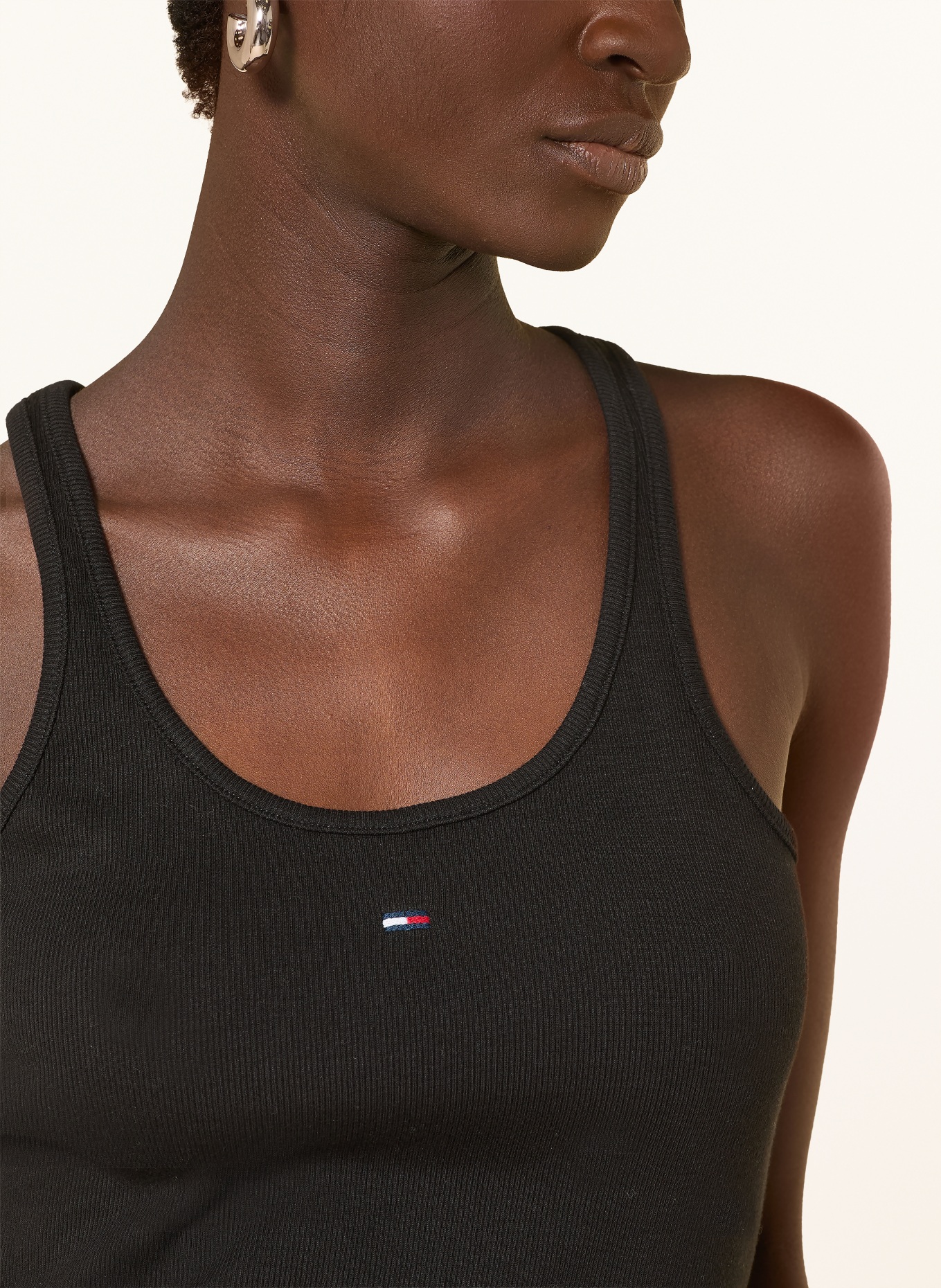 TOMMY JEANS Top: SCHWARZ