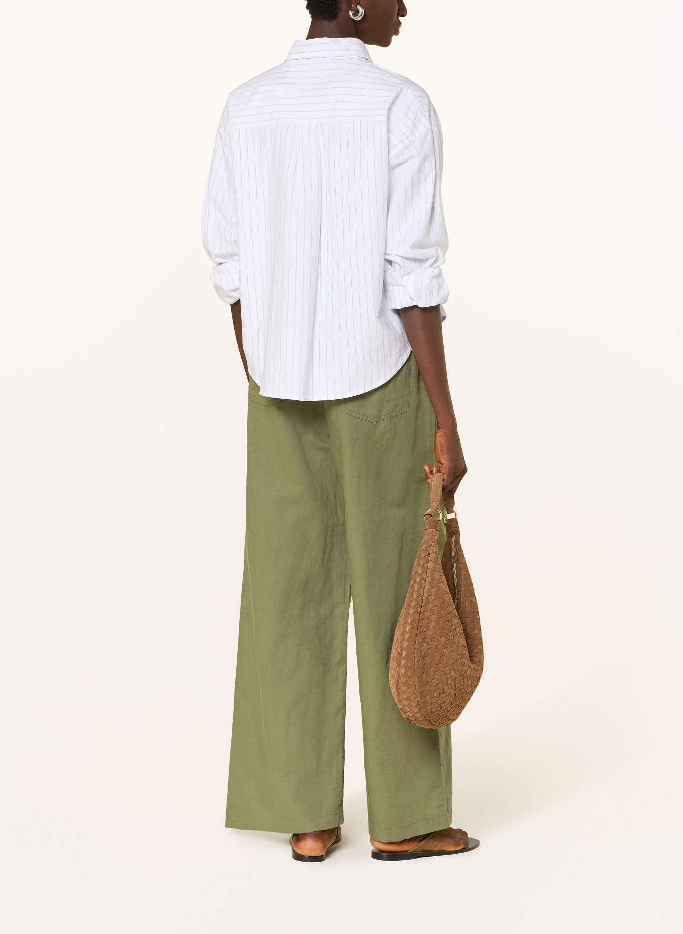 TOMMY JEANS Hose mit Leinen: OLIV