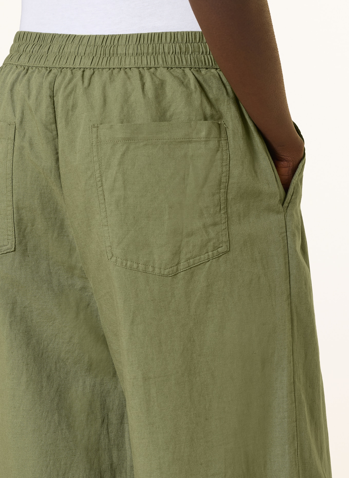 TOMMY JEANS Hose mit Leinen: OLIV