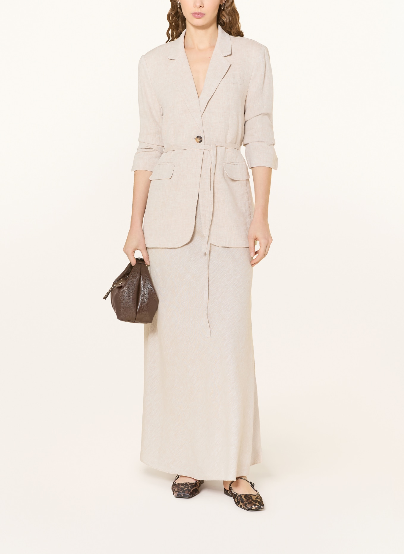 MSCH COPENHAGEN Rock MSCHVIANA GINIA mit Leinen: HELLBRAUN