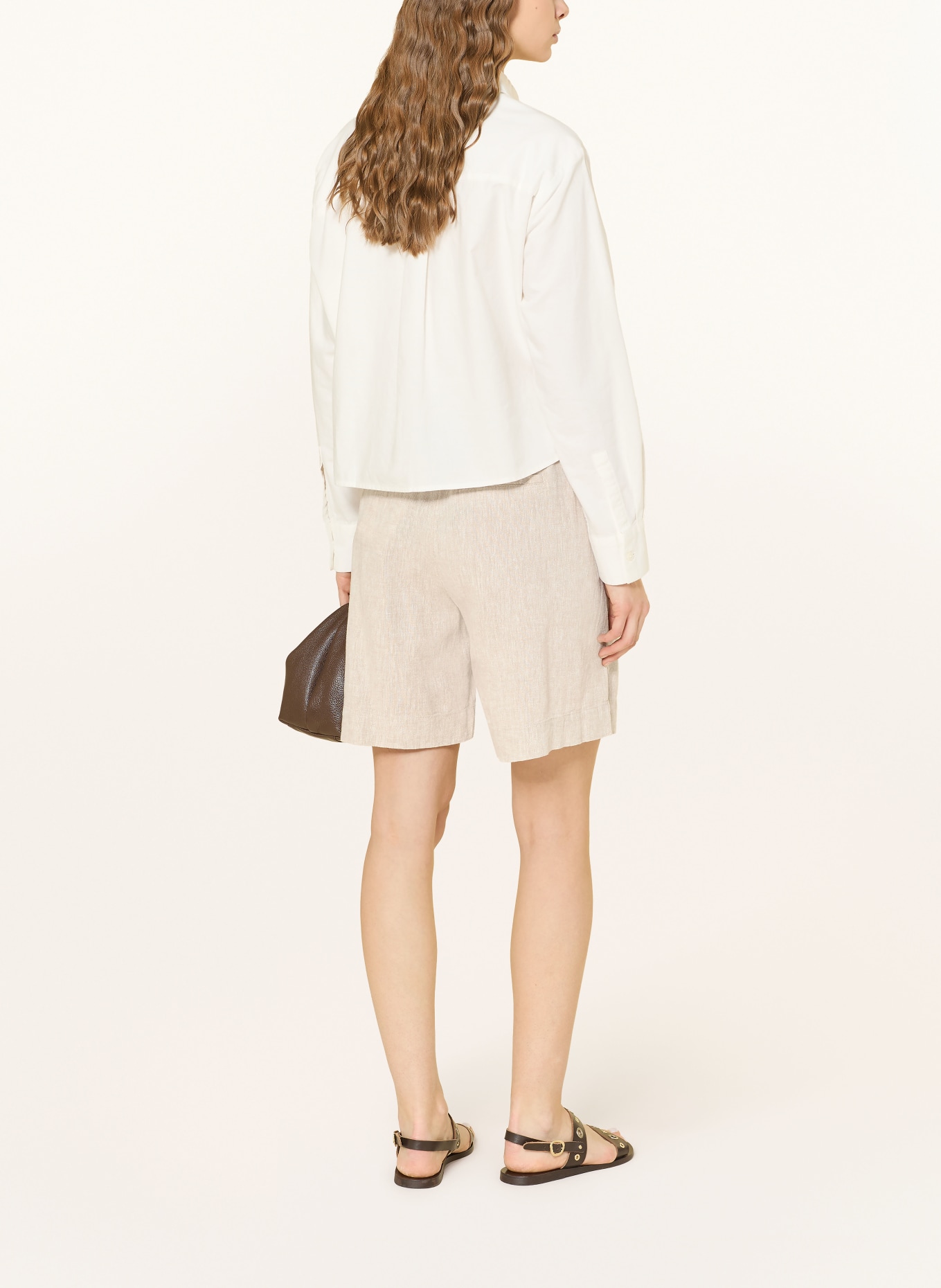 MSCH COPENHAGEN Shorts MSCHVIANA GINIA mit Leinen: HELLBRAUN