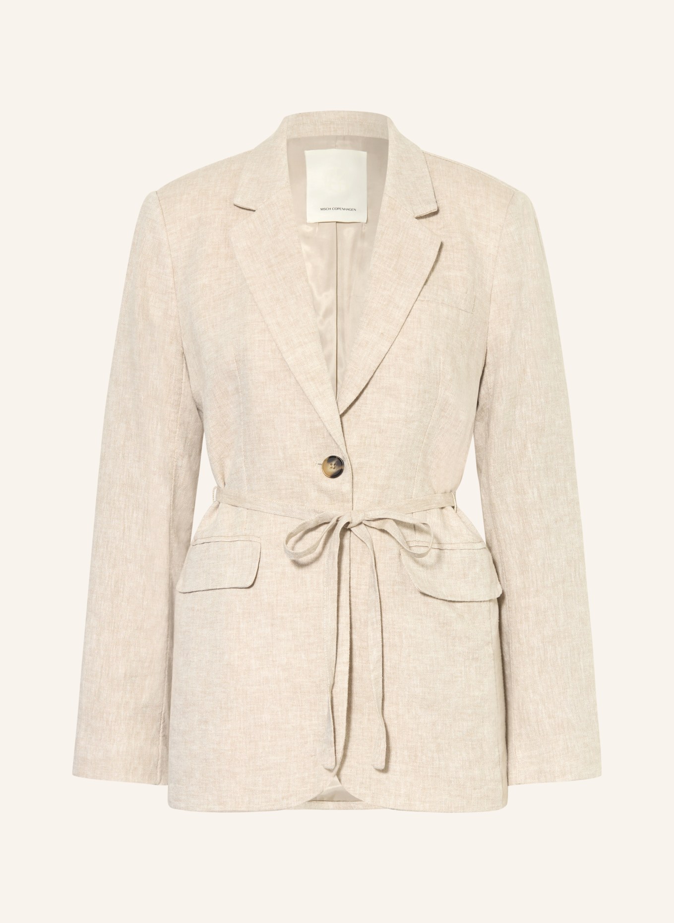 MSCH COPENHAGEN Blazer MSCHVIANA GINIA mit Leinen: HELLGRAU