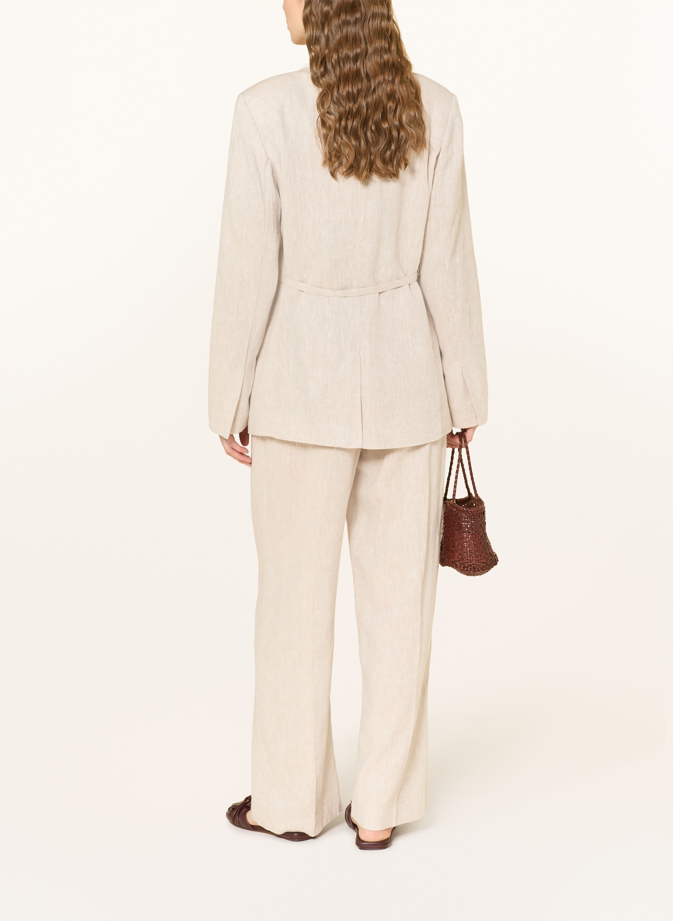 MSCH COPENHAGEN Blazer MSCHVIANA GINIA mit Leinen: HELLGRAU