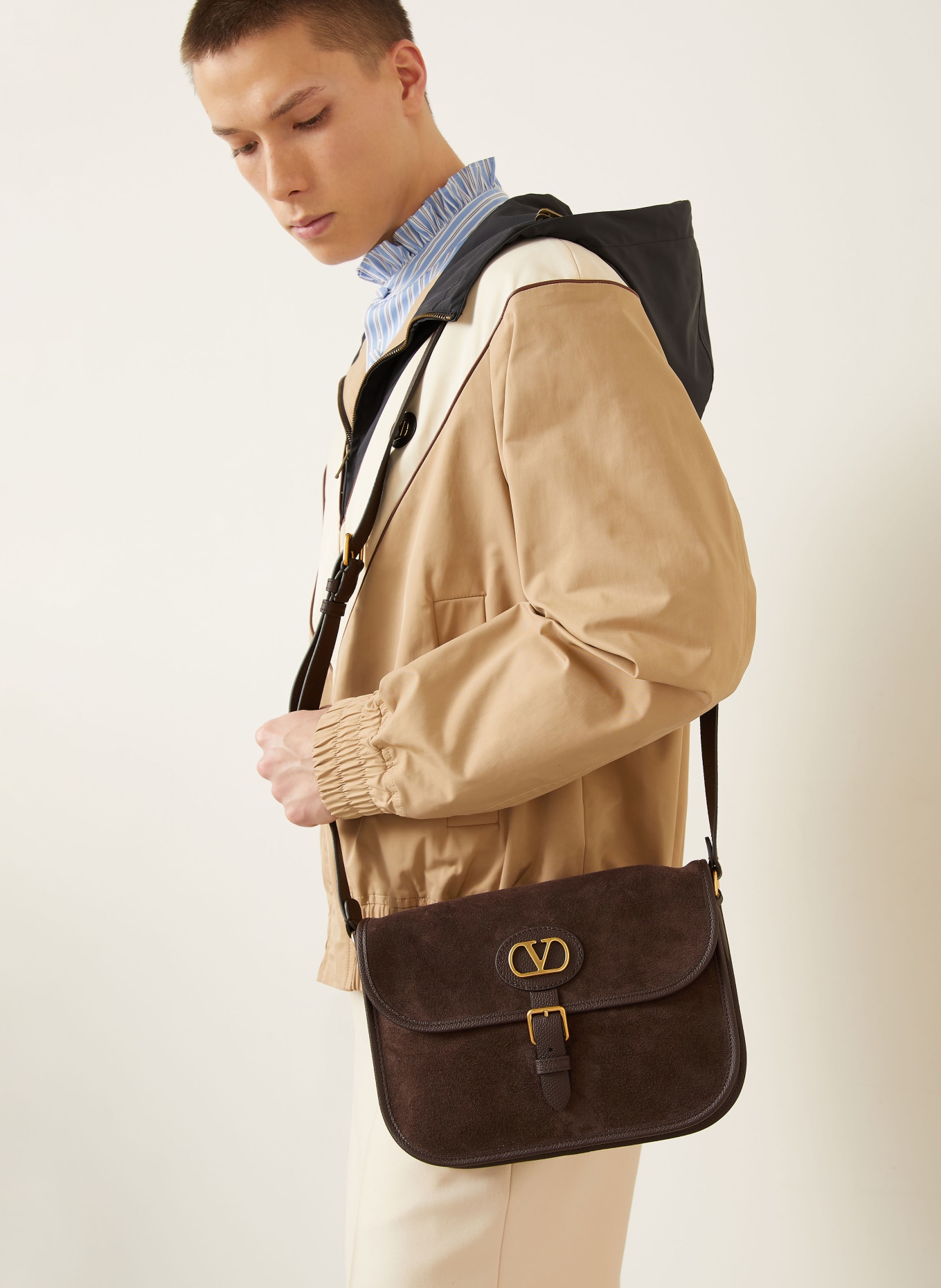 VALENTINO GARAVANI ANTIBES shoulder bag: DARK BROWN