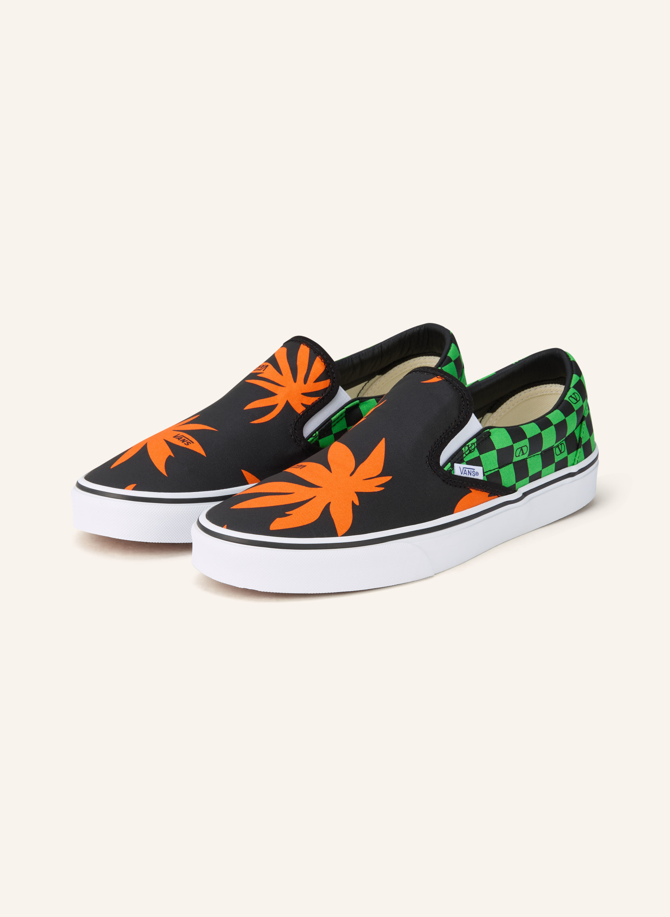 VALENTINO GARAVANI Slip-on-Sneaker VALENTINO GARAVANI X VANS: SCHWARZ / ORANGE / NEONGRÜN