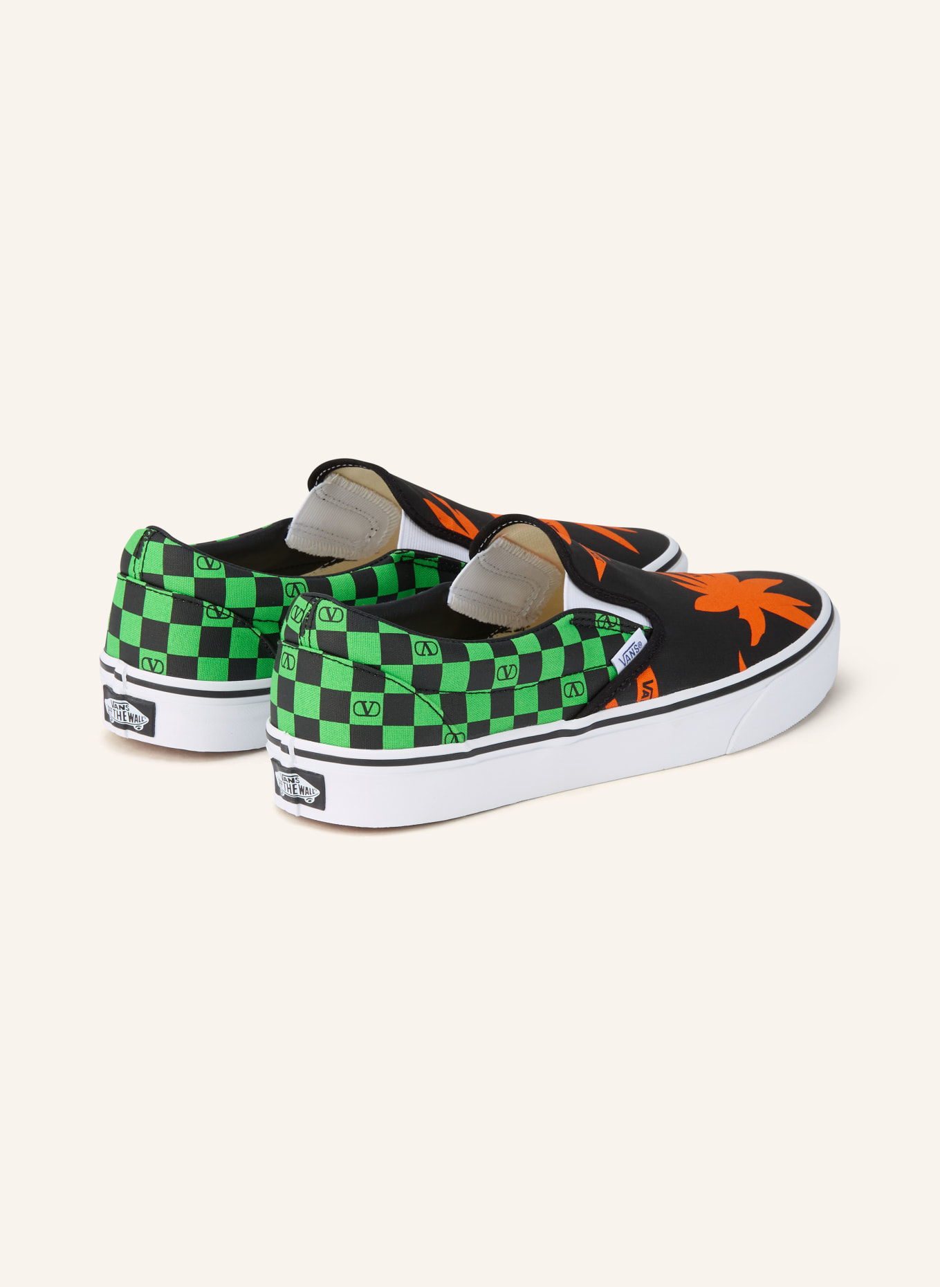 VALENTINO GARAVANI Slip-on-Sneaker VALENTINO GARAVANI X VANS: SCHWARZ / ORANGE / NEONGRÜN
