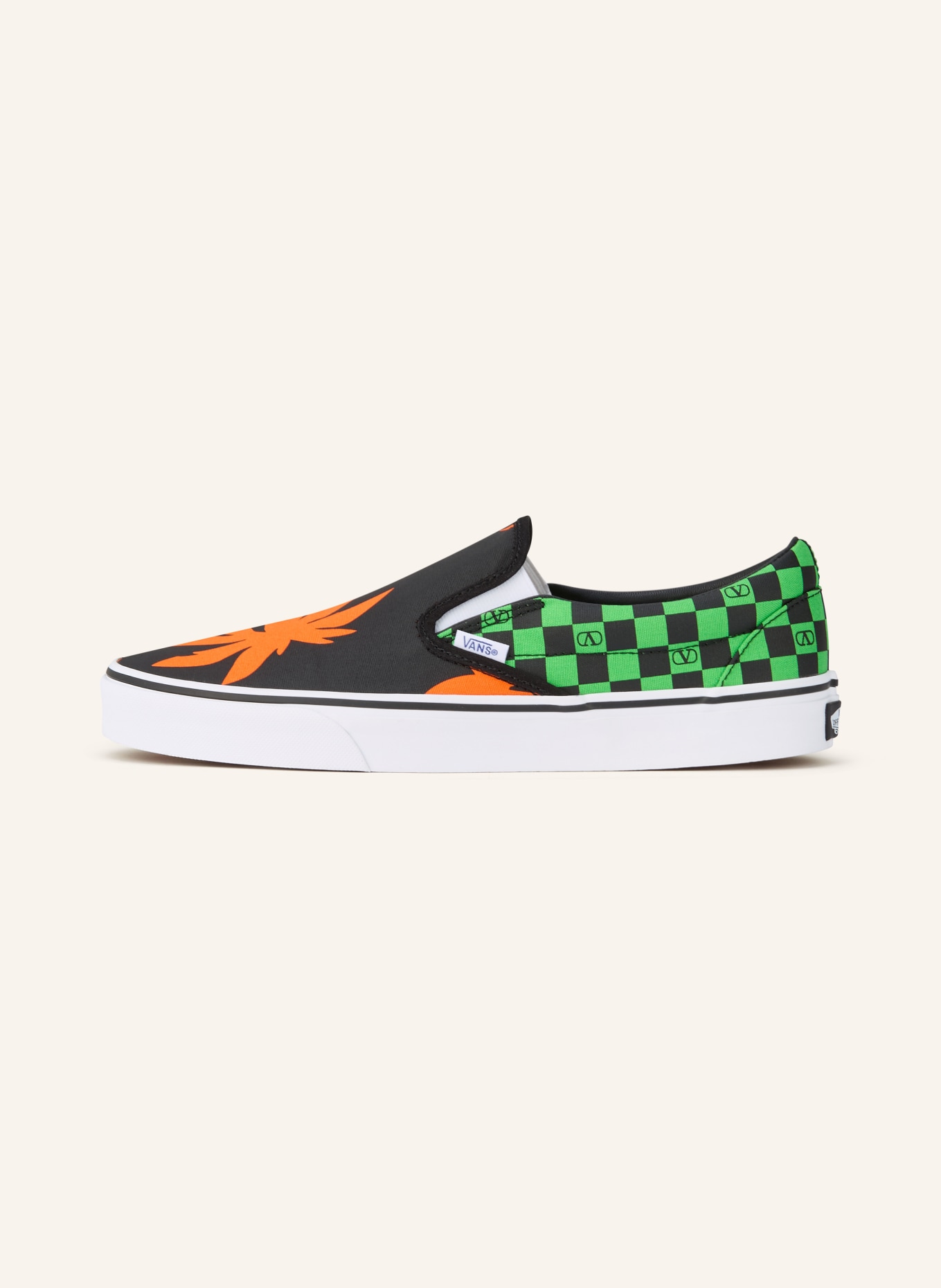 VALENTINO GARAVANI Slip-on-Sneaker VALENTINO GARAVANI X VANS: SCHWARZ / ORANGE / NEONGRÜN