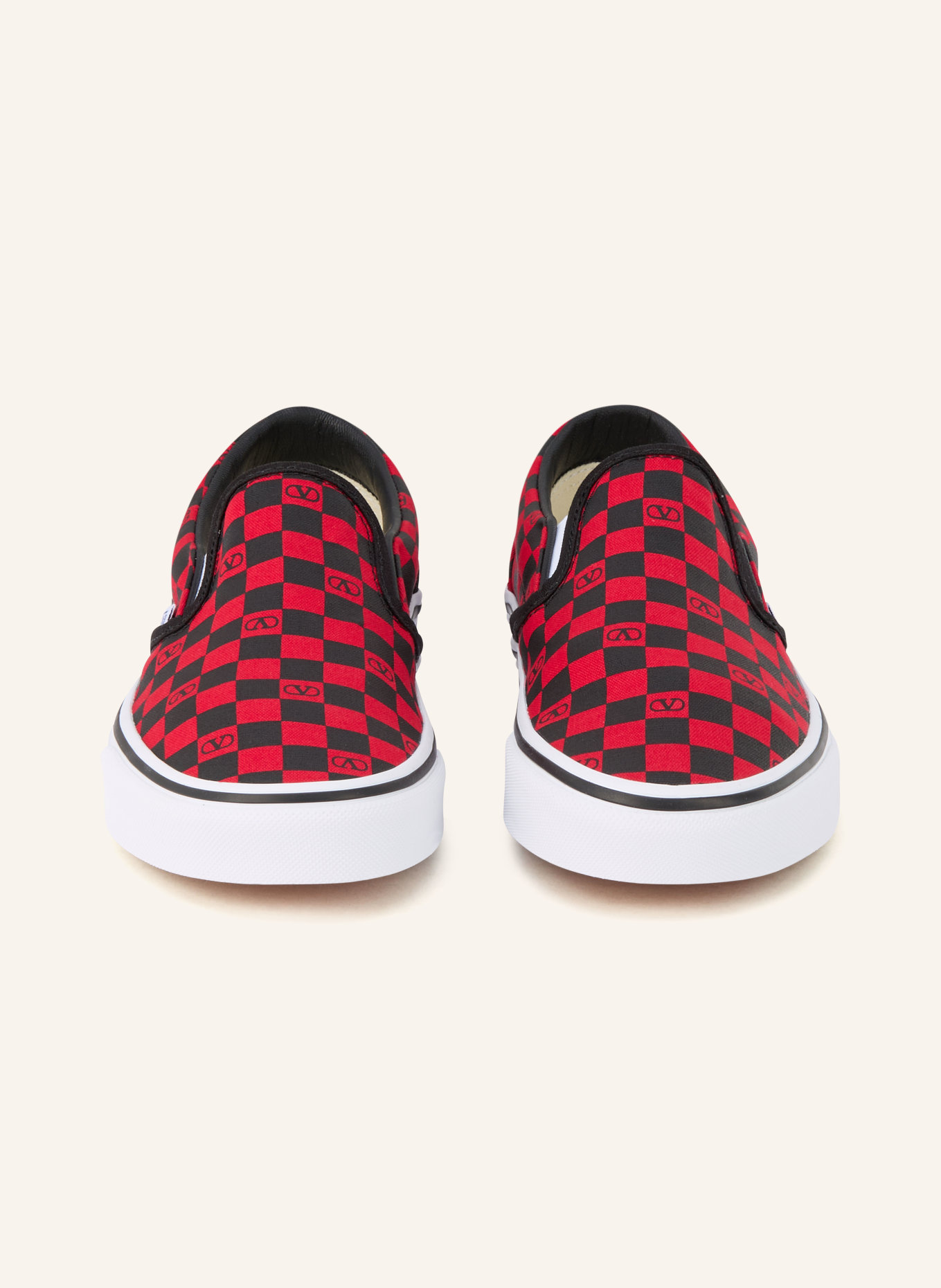 VALENTINO GARAVANI Slip-on-Sneaker: DUNKELROT / SCHWARZ