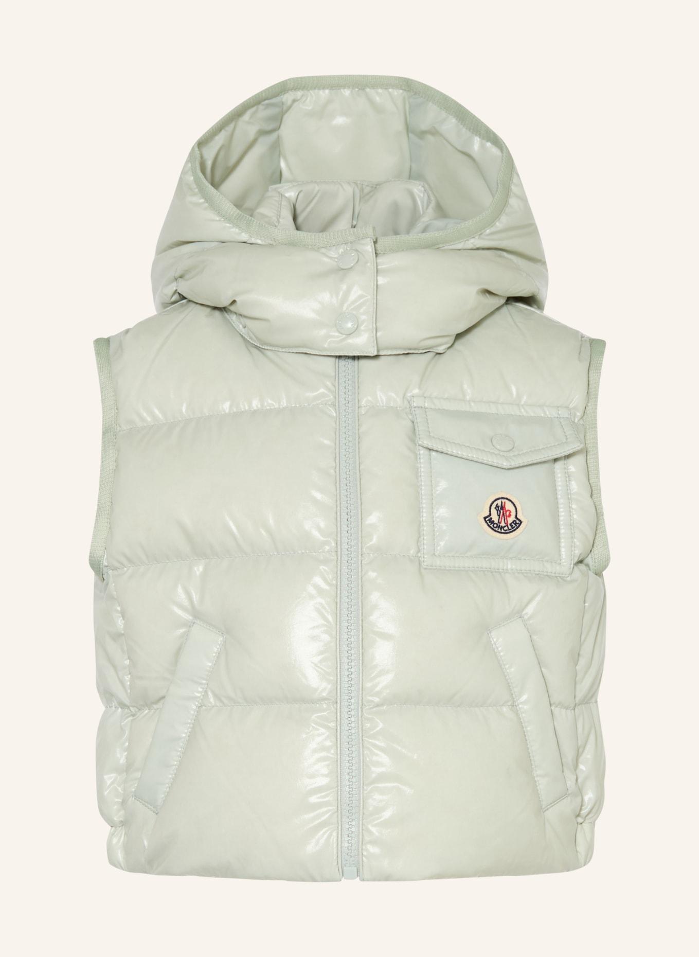 MONCLER enfant Kamizelka puchowa KAMILE: JASNOZIELONY