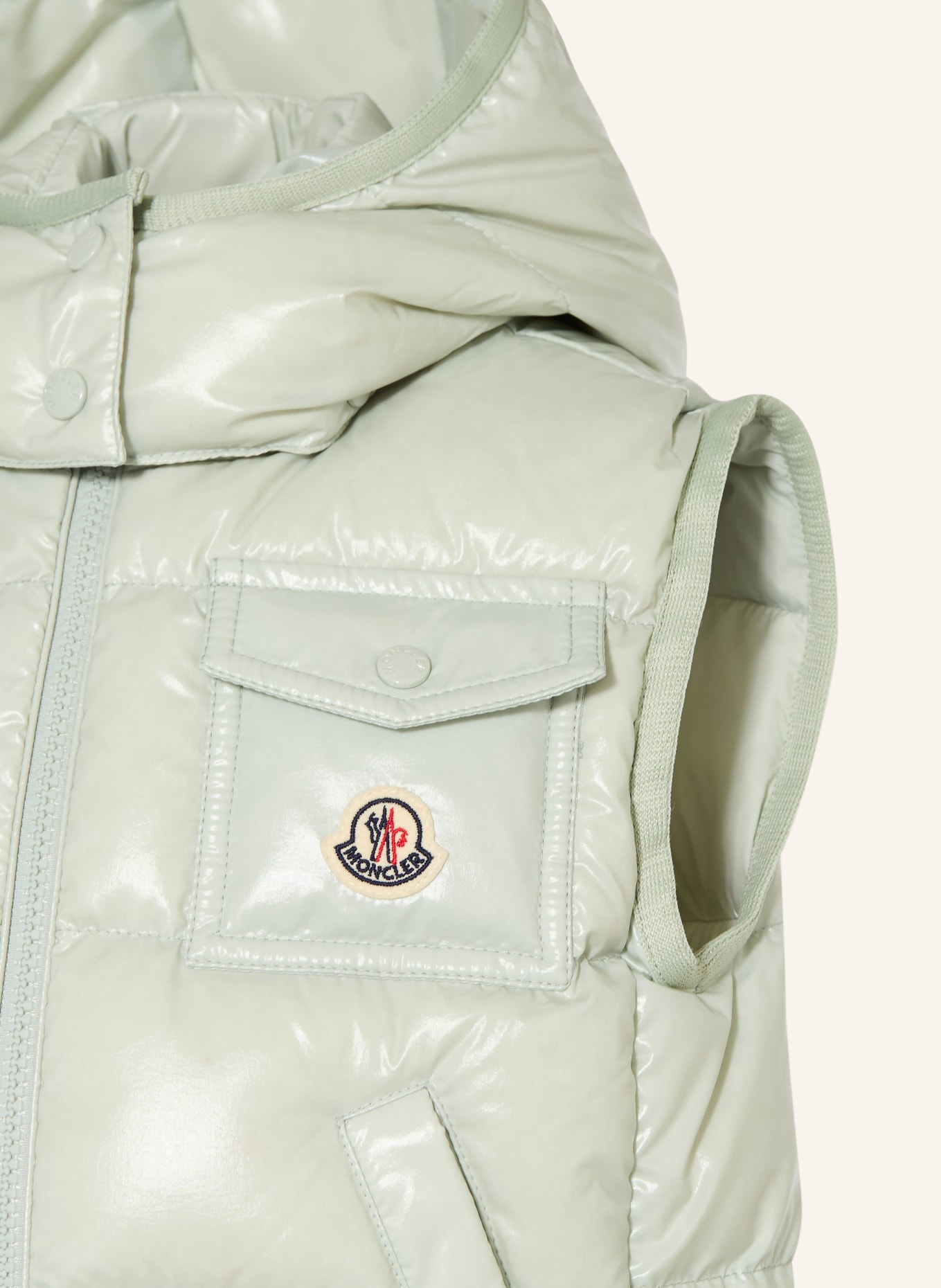MONCLER enfant Kamizelka puchowa KAMILE: JASNOZIELONY
