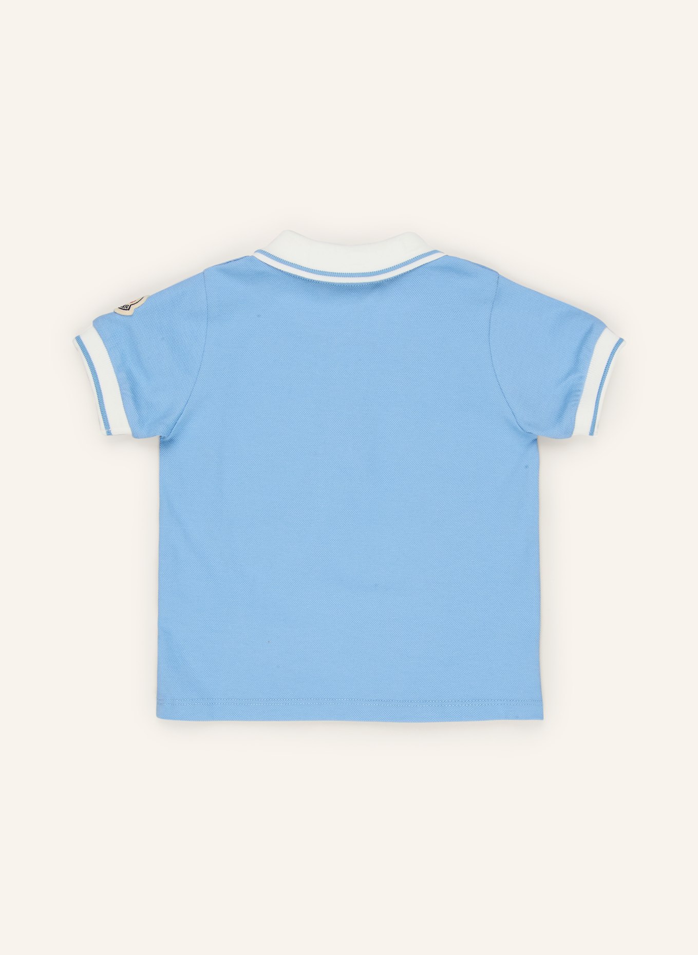 MONCLER enfant Koszulka polo z pikowanym wzorem: JASNONIEBIESKI / BIAŁY