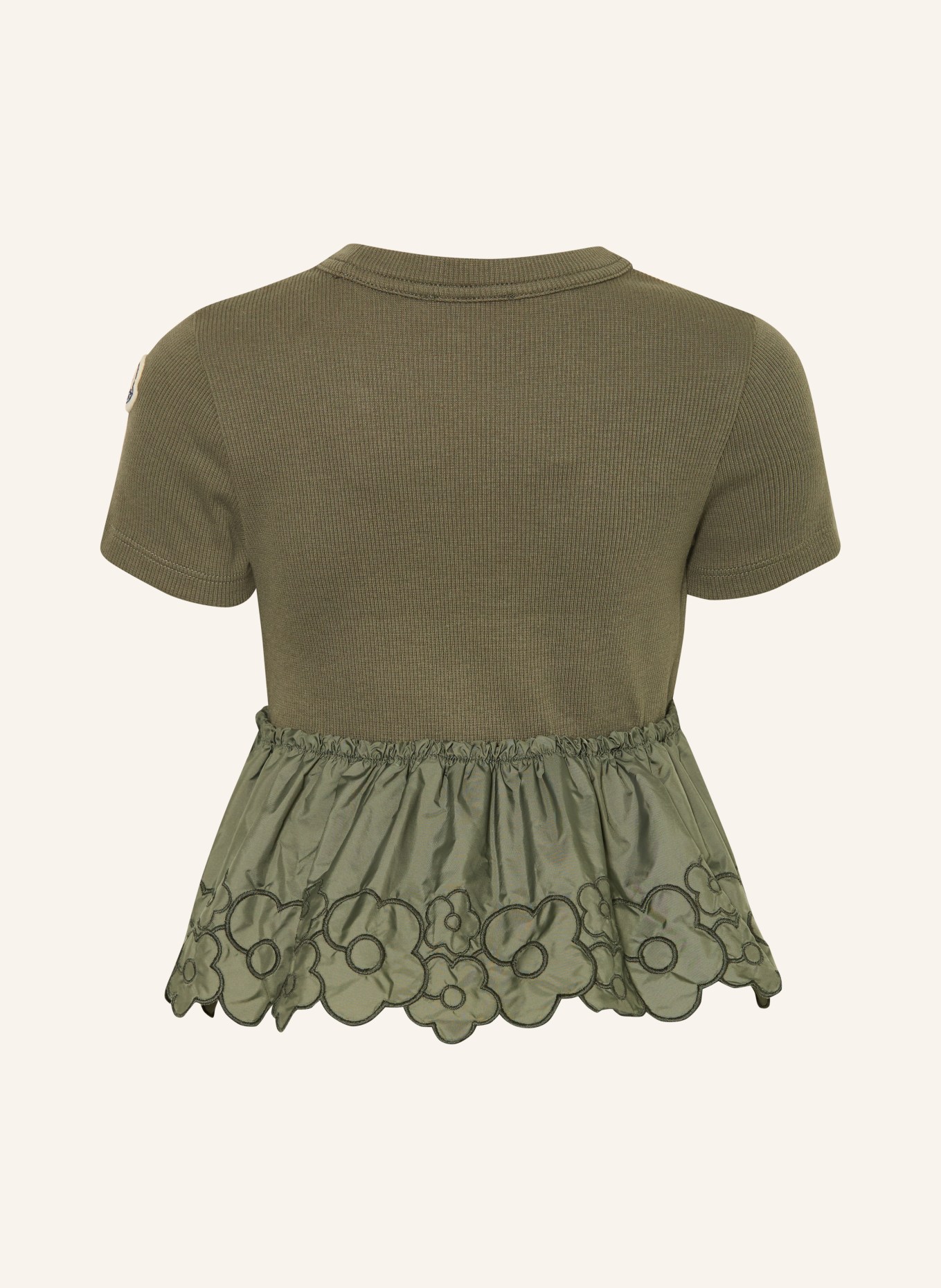 MONCLER enfant T-shirt in a mix of materials: KHAKI