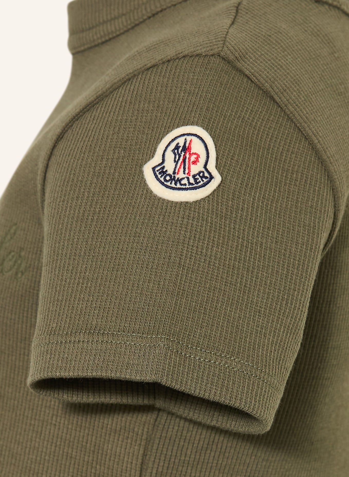 MONCLER enfant T-shirt in a mix of materials: KHAKI