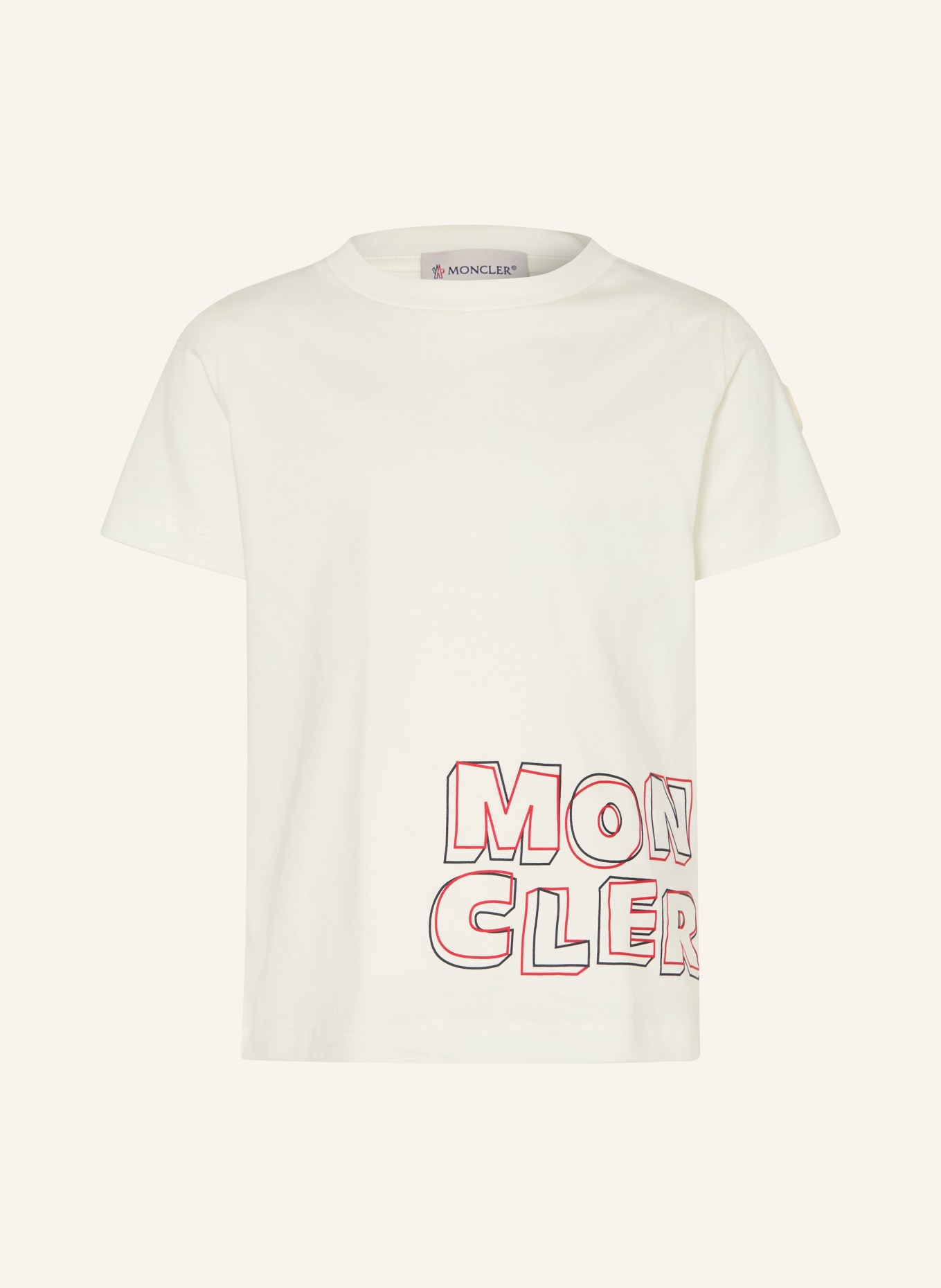 MONCLER enfant T-Shirt: CREME / ROT / DUNKELBLAU