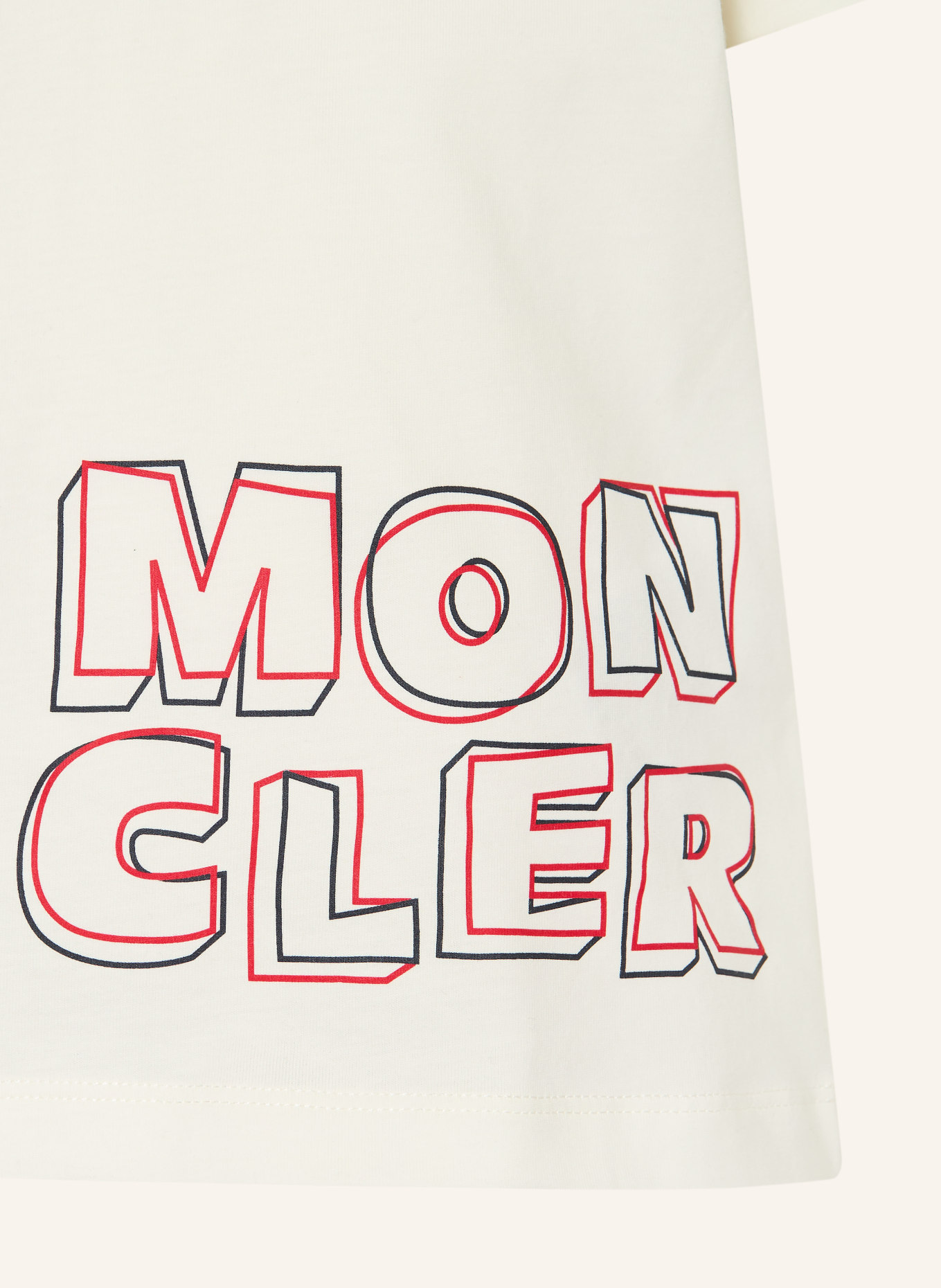 MONCLER enfant T-Shirt: CREME / ROT / DUNKELBLAU