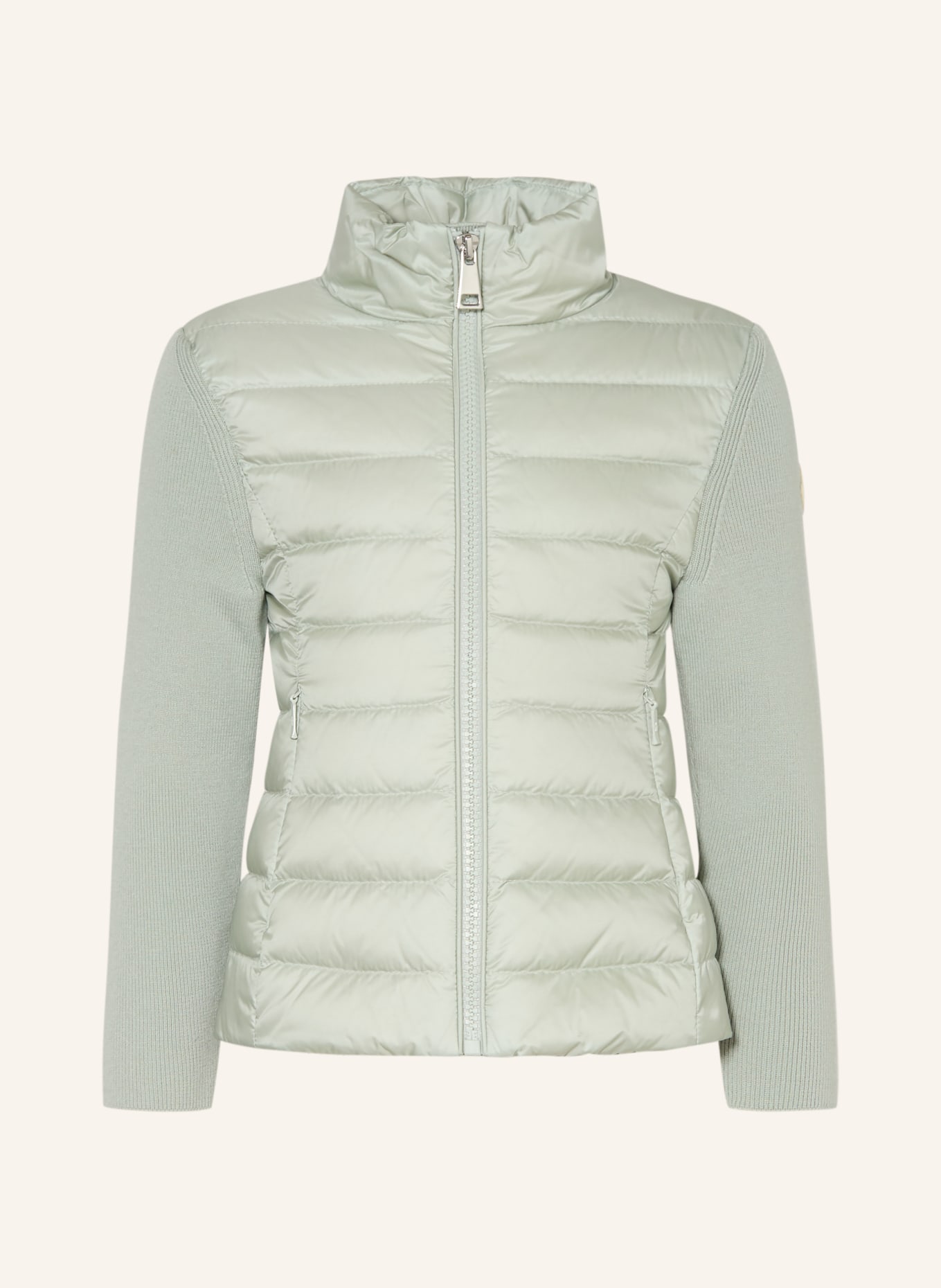 MONCLER enfant Steppjacke im Materialmix: HELLGRÜN