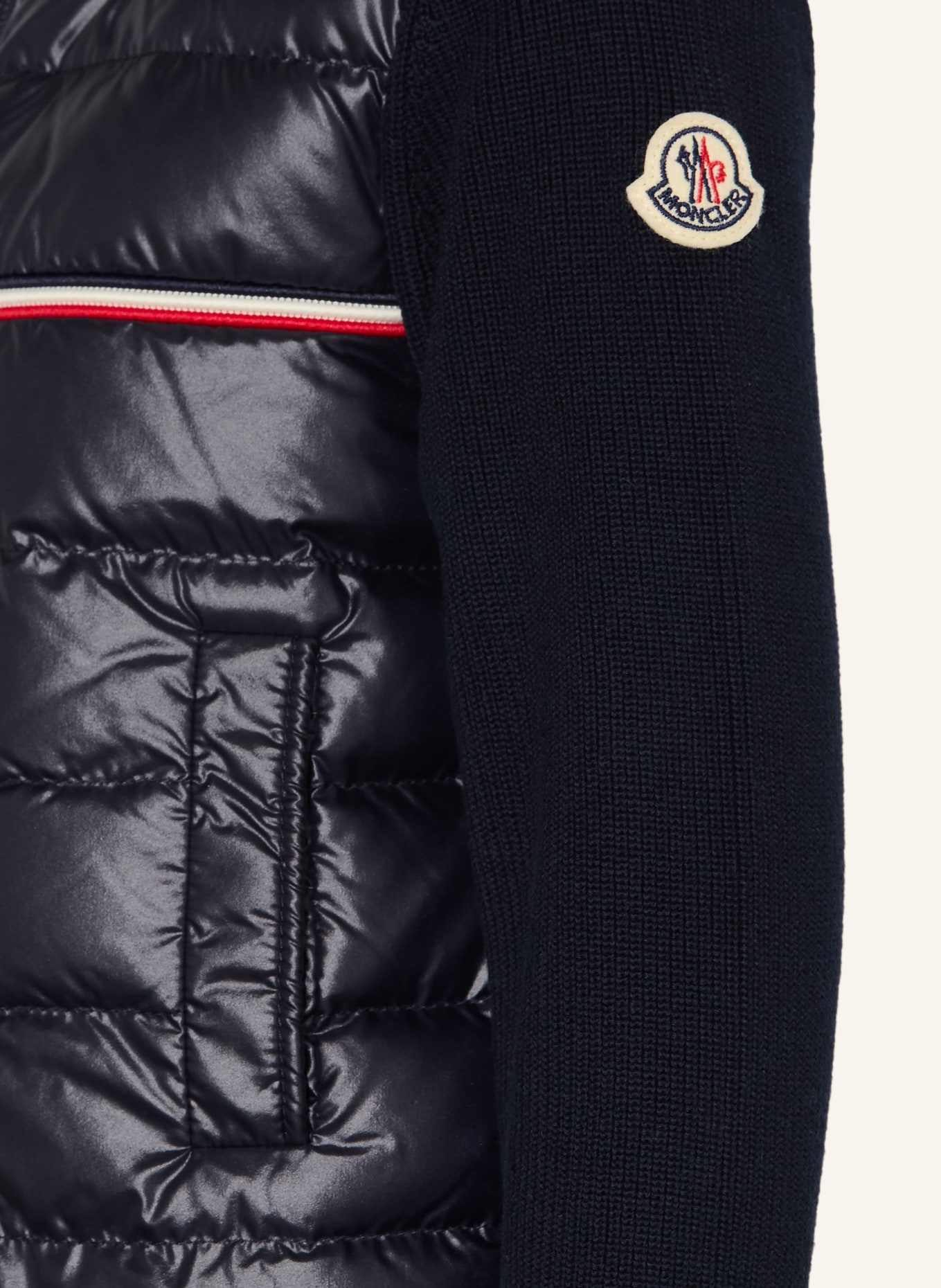 MONCLER enfant Daunenjacke im Materialmix: DUNKELBLAU