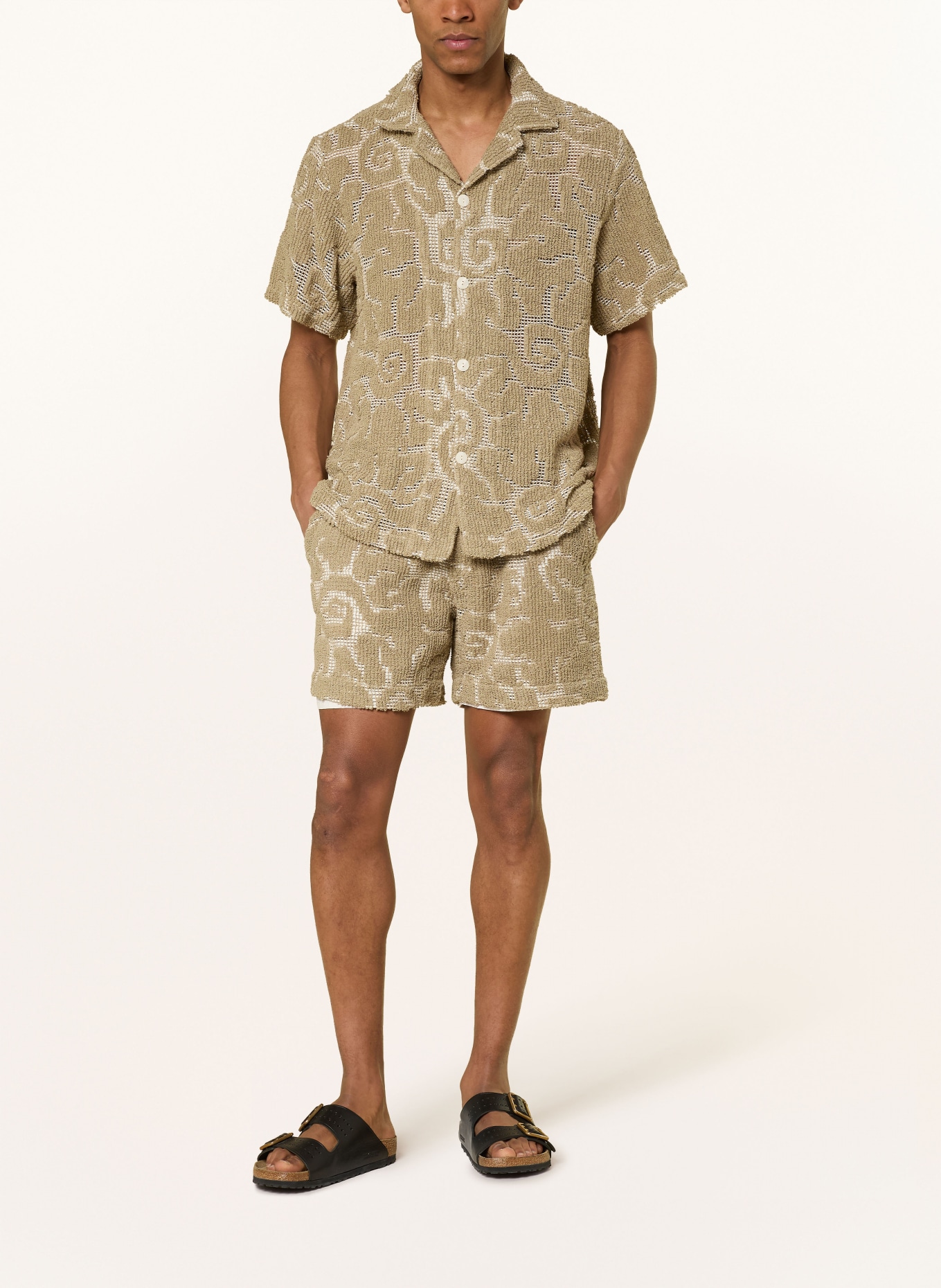 OAS Häkelshorts SUNERO PORTO: KHAKI / CREME