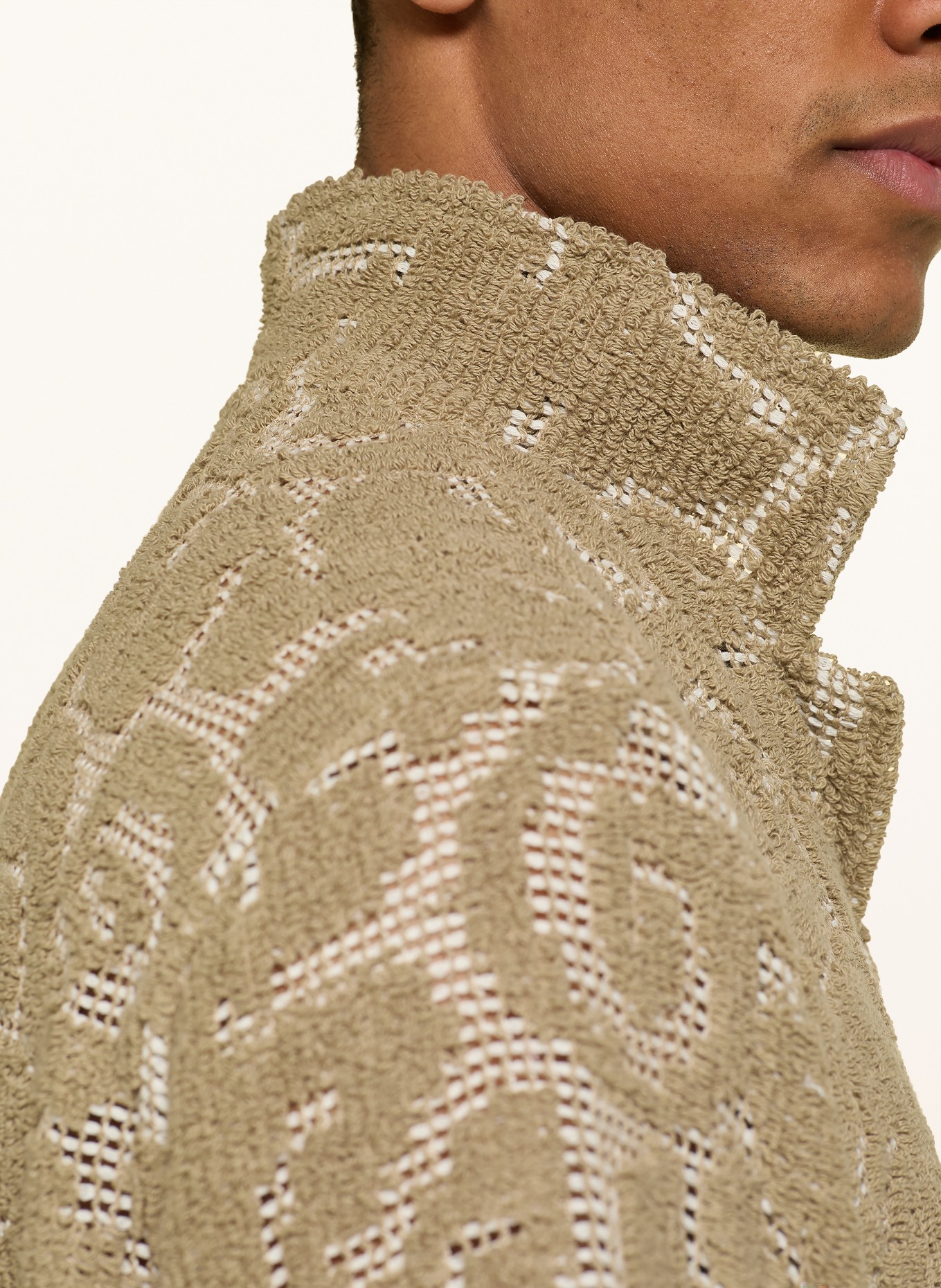 OAS Häkelhemd SUNERO Relaxed Fit: KHAKI / CREME