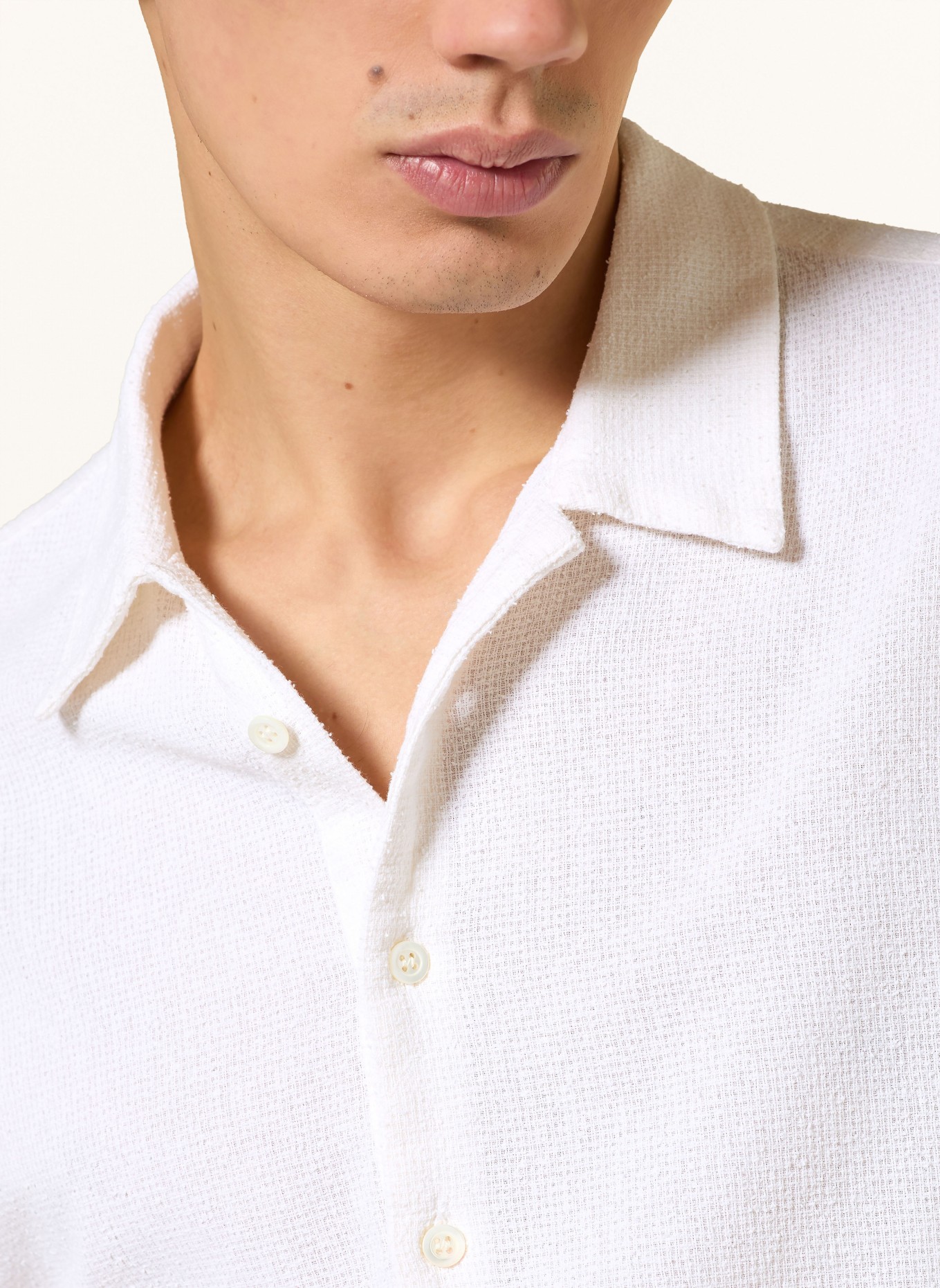 BARENA VENEZIA Koszulka polo z pikowanym wzorem MOLA: ECRU