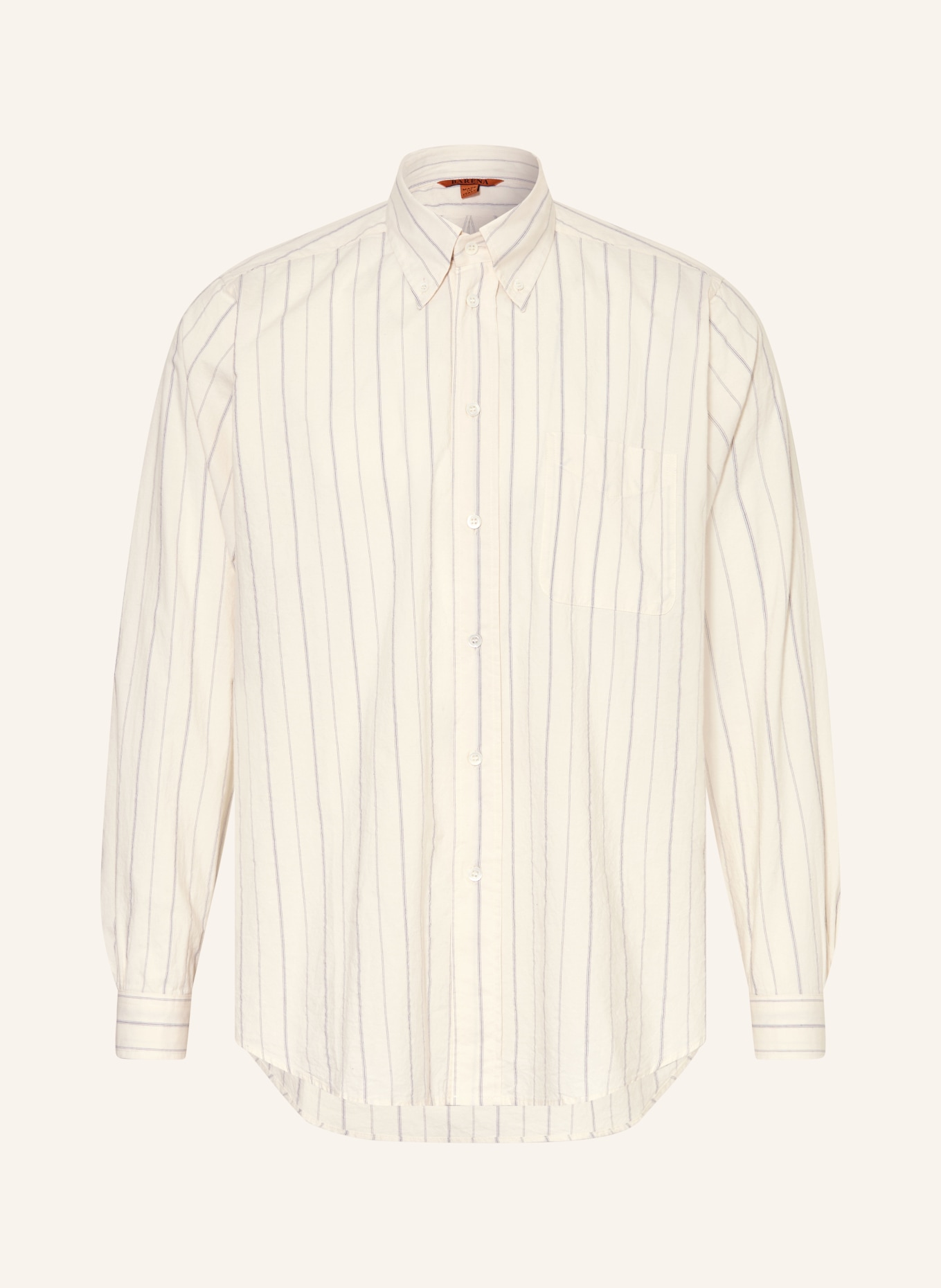 BARENA VENEZIA Hemd CAMISON Comfort Fit: CREME / DUNKELBLAU