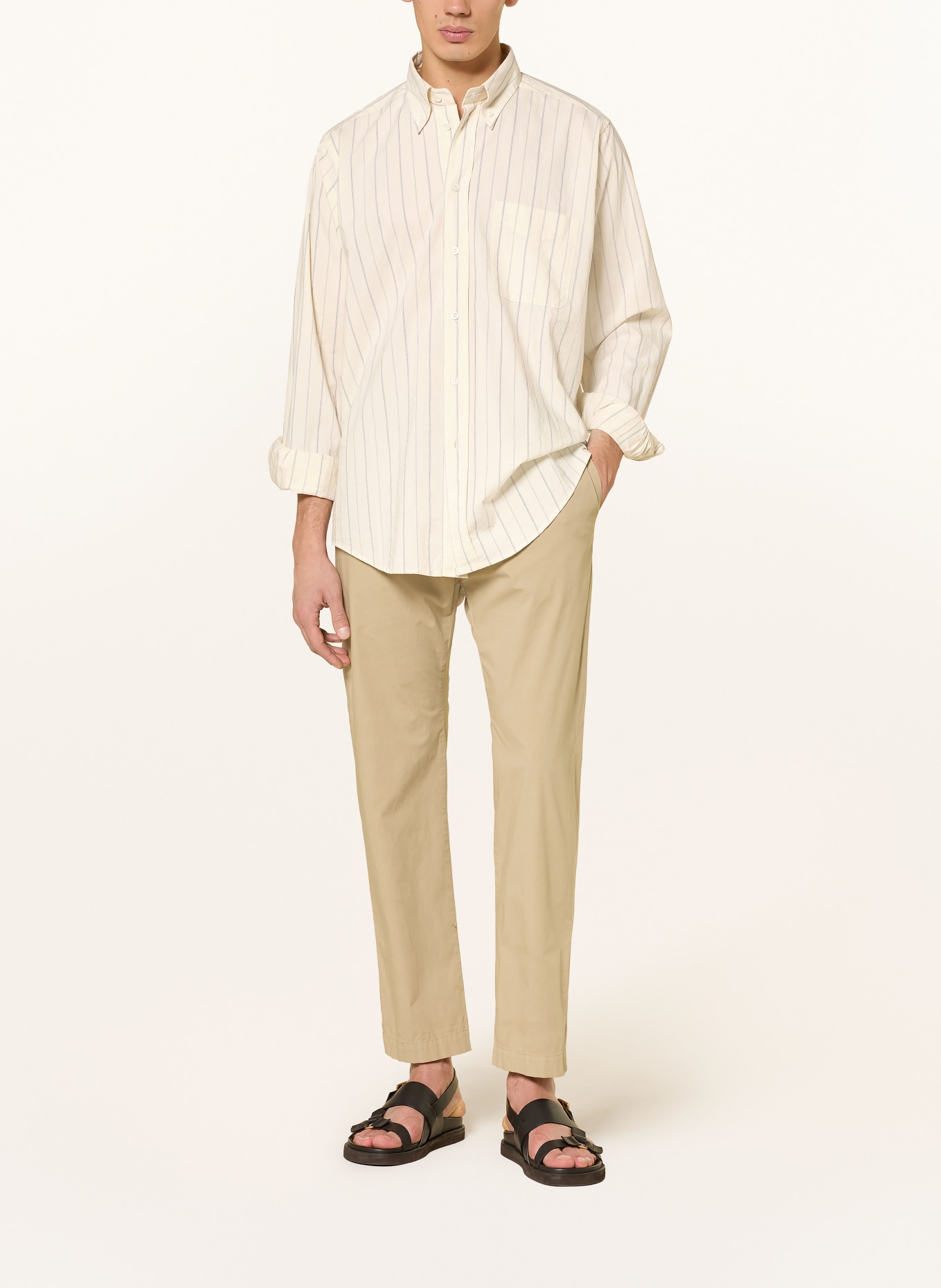 BARENA VENEZIA Hemd CAMISON Comfort Fit: CREME / DUNKELBLAU