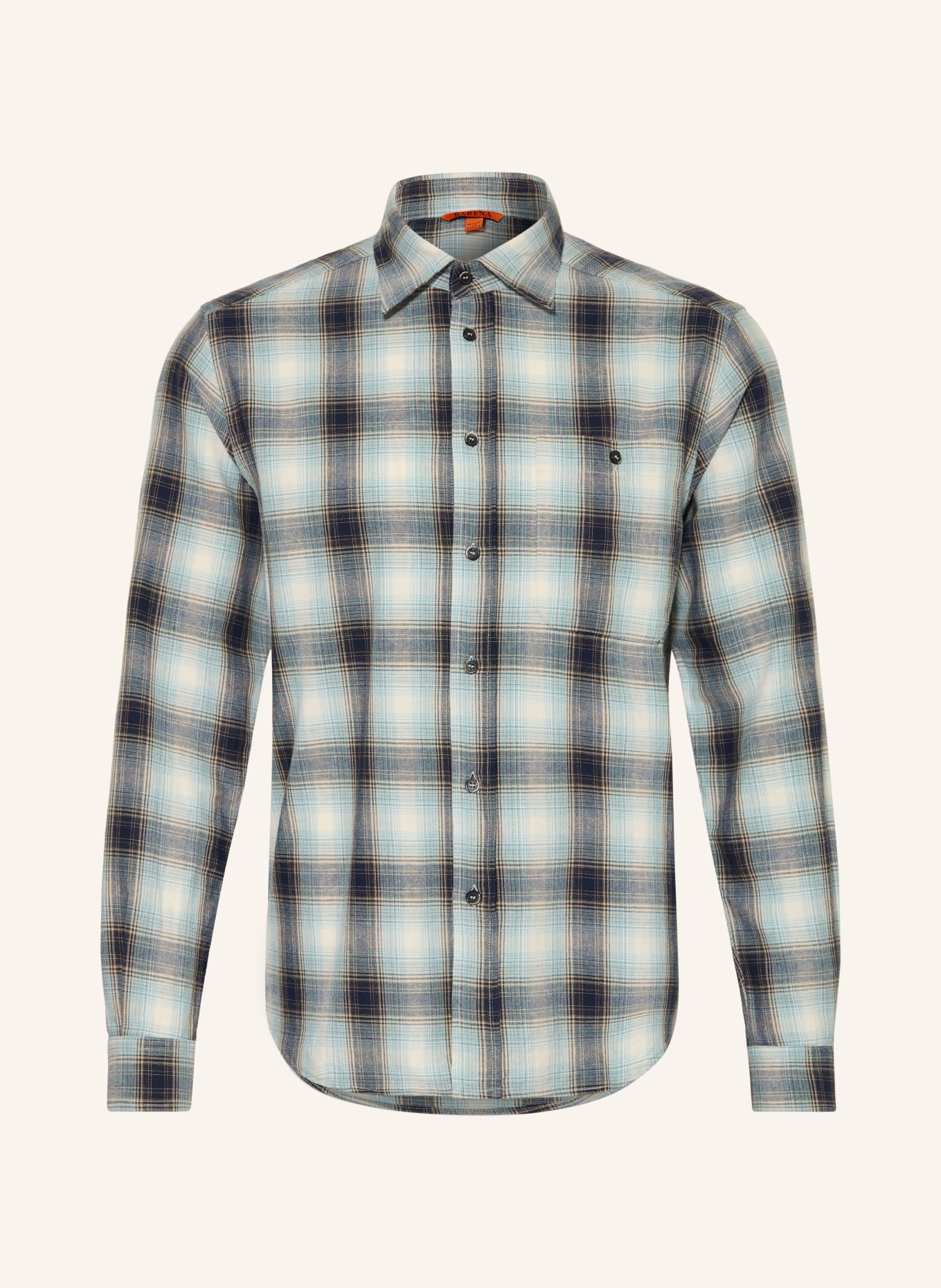 BARENA VENEZIA Hemd FAZIOL Regular Fit: BLAUGRAU / CREME / DUNKELBLAU