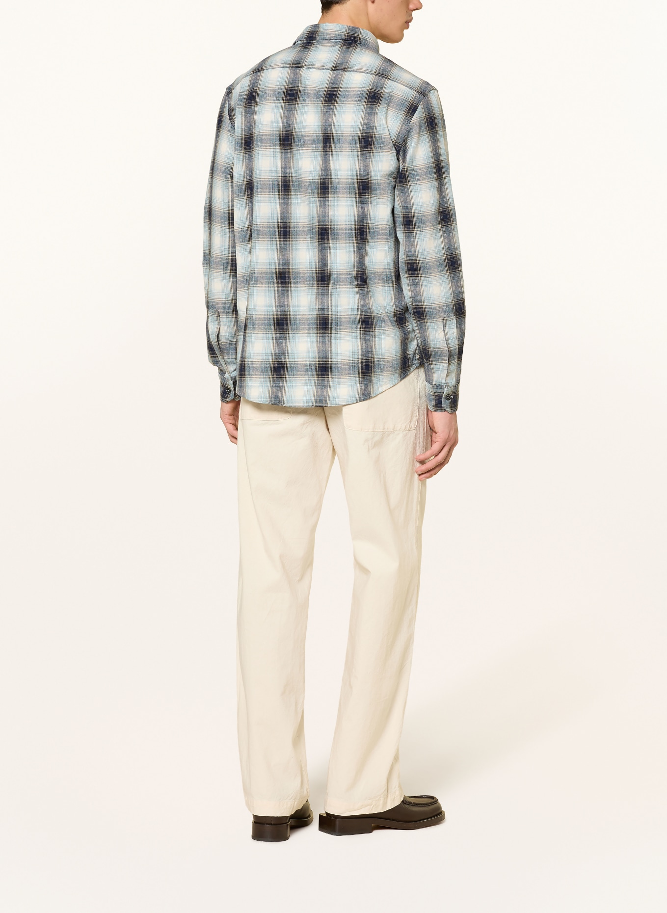 BARENA VENEZIA Hemd FAZIOL Regular Fit: BLAUGRAU / CREME / DUNKELBLAU