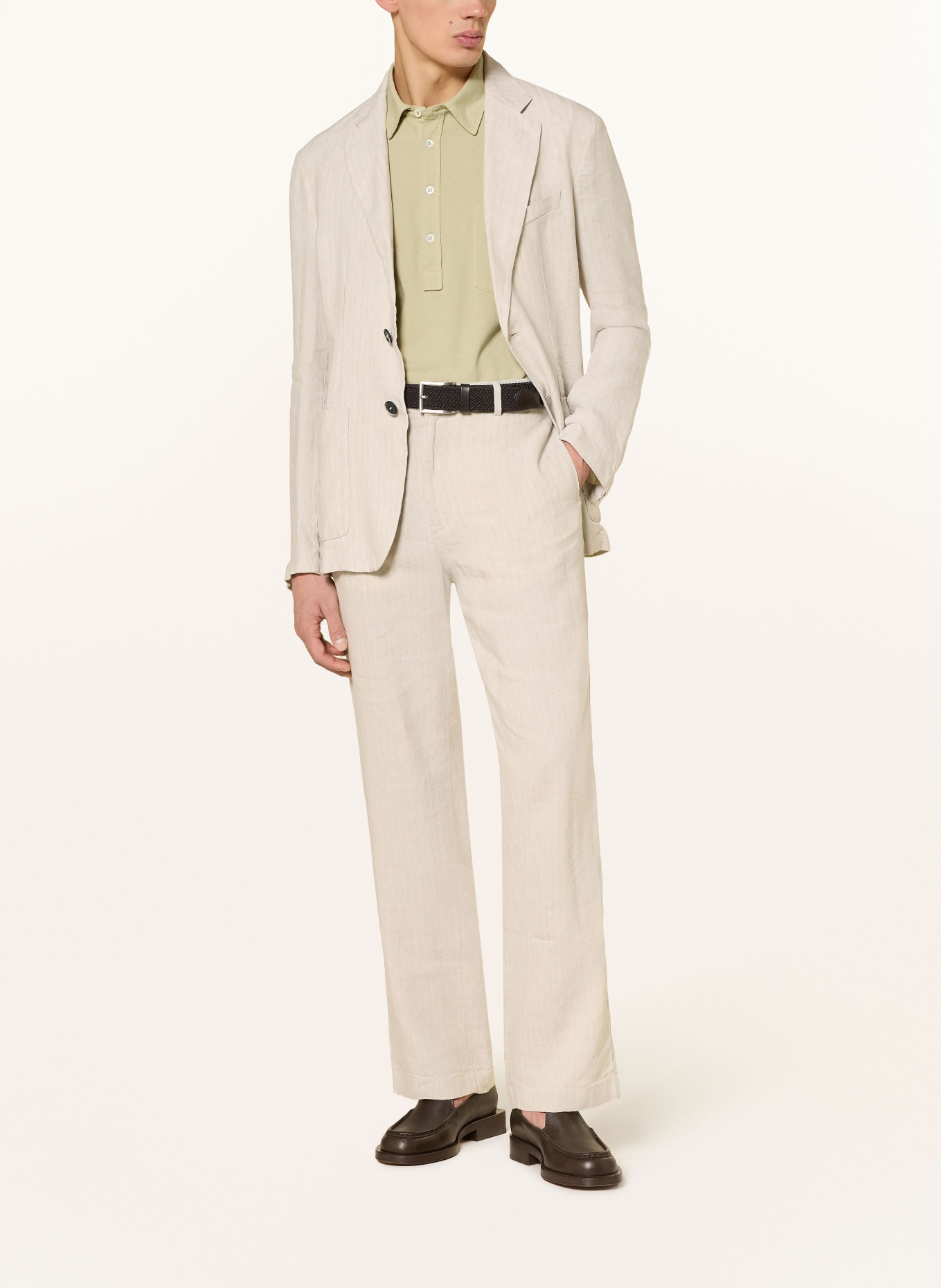 BARENA VENEZIA DELFO Regular Fit suit pants with linen: 538 PERLA