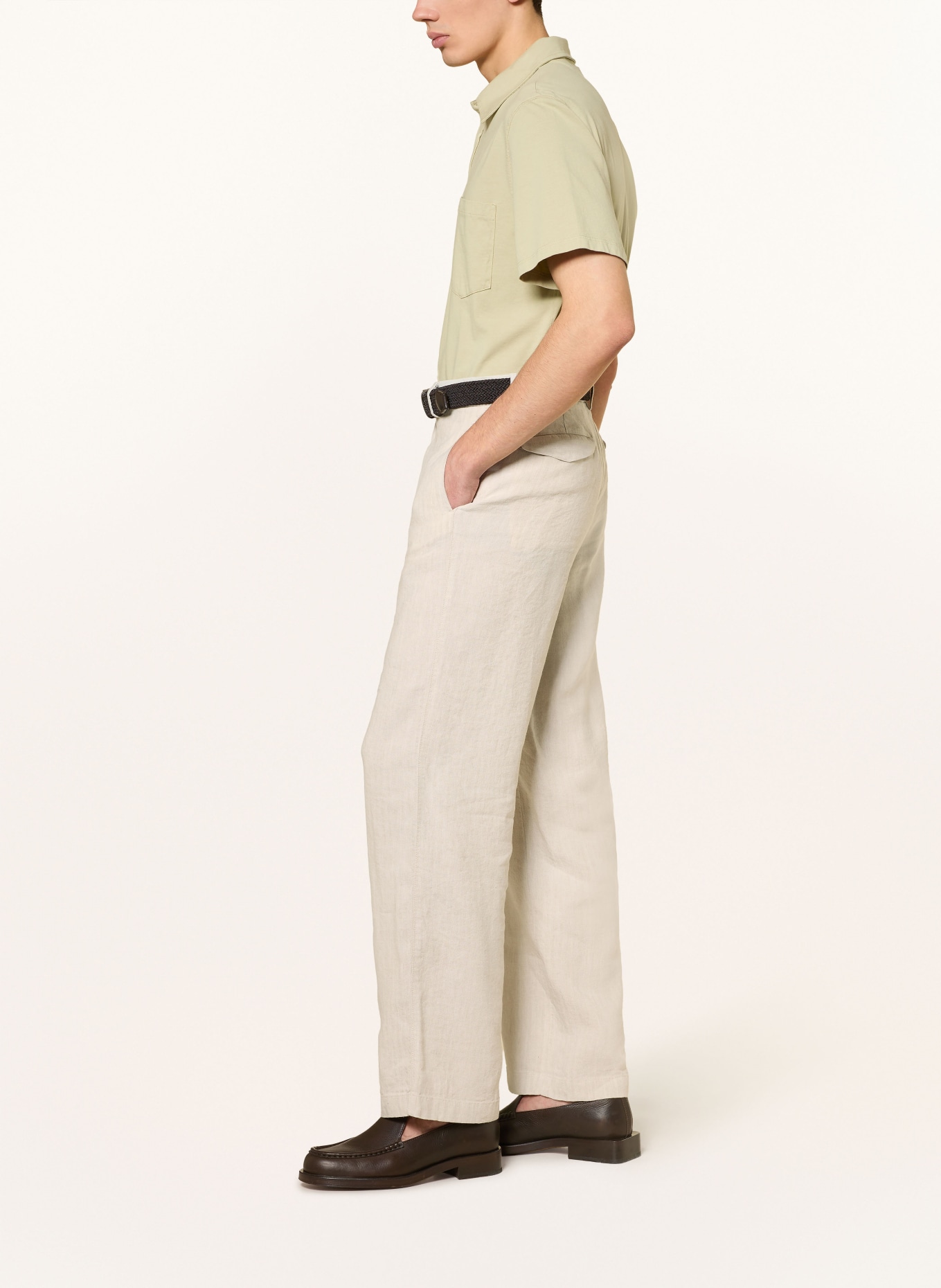 BARENA VENEZIA DELFO Regular Fit suit pants with linen: 538 PERLA