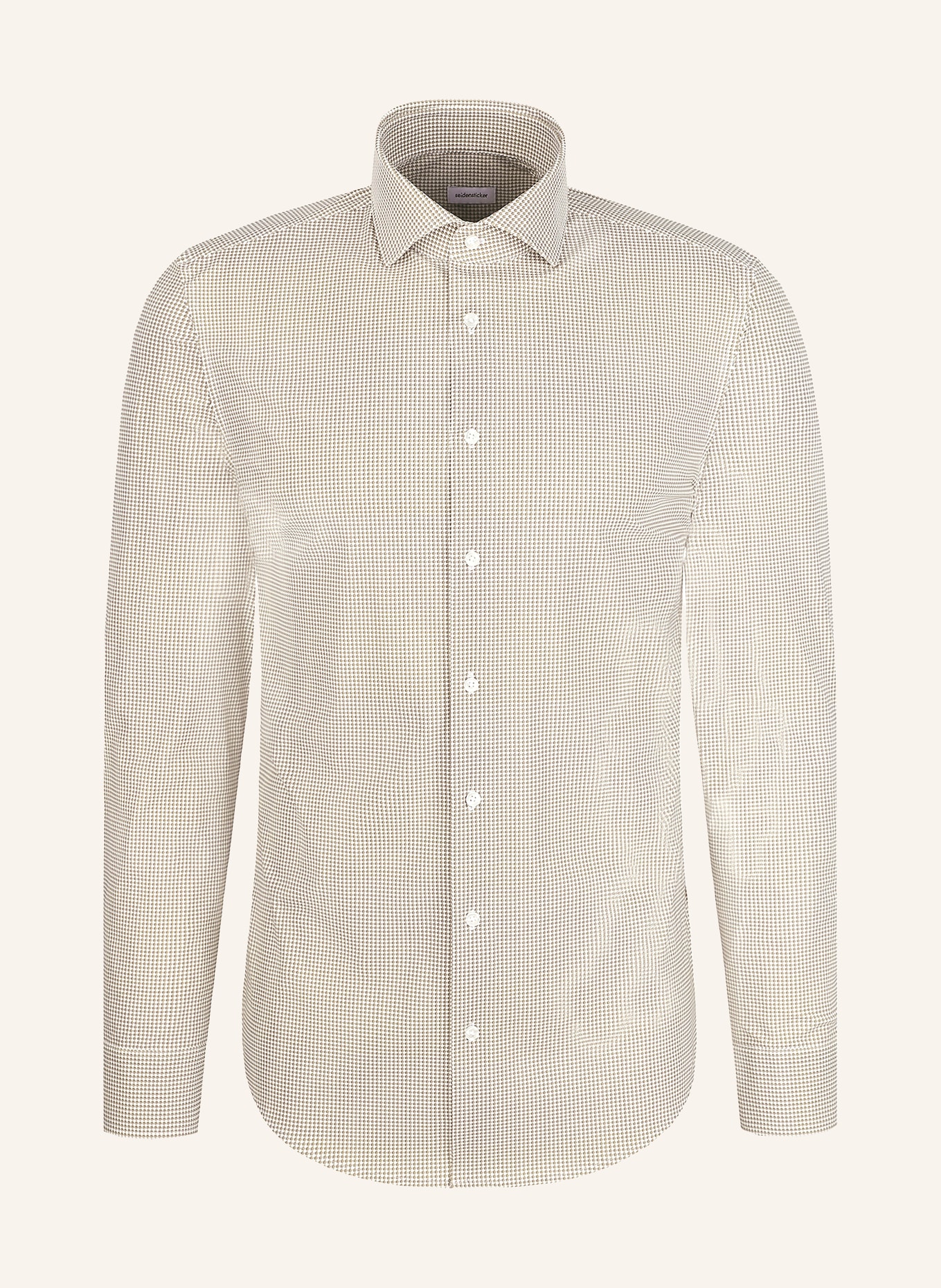 seidensticker Slim fit shirt: OLIVE / WHITE