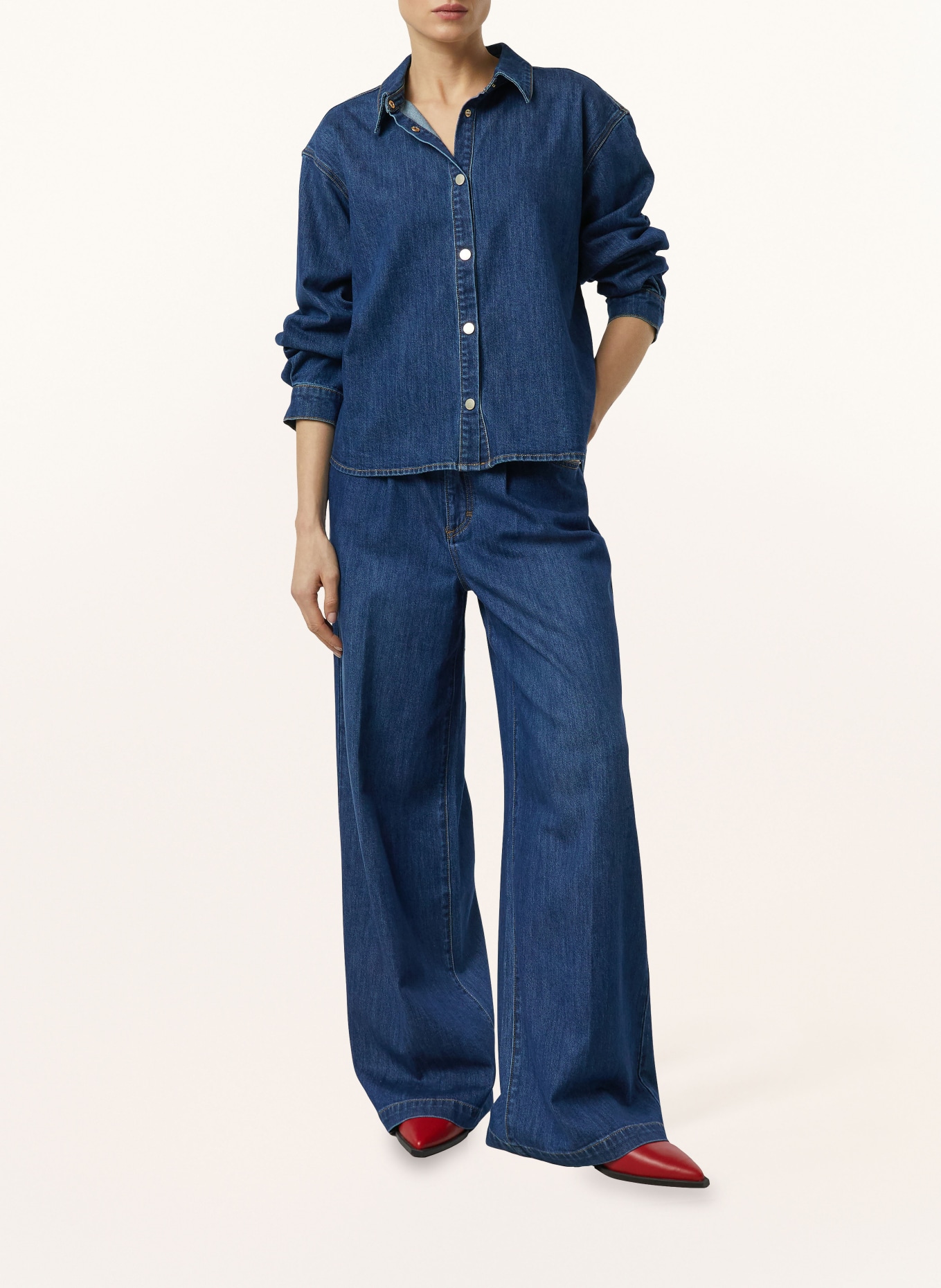 comma Jeansbluse: BLAU