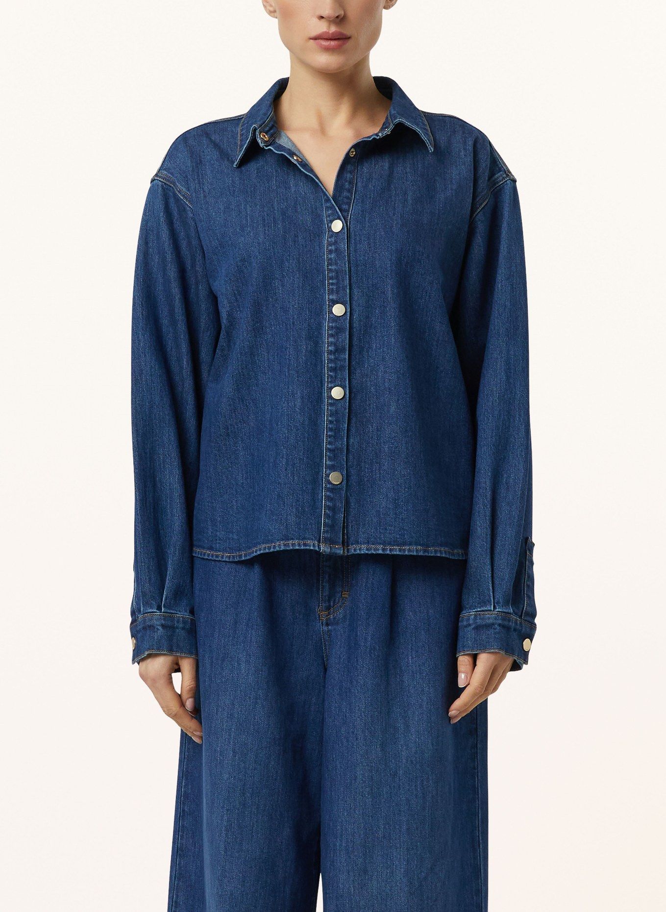 comma Jeansbluse: BLAU