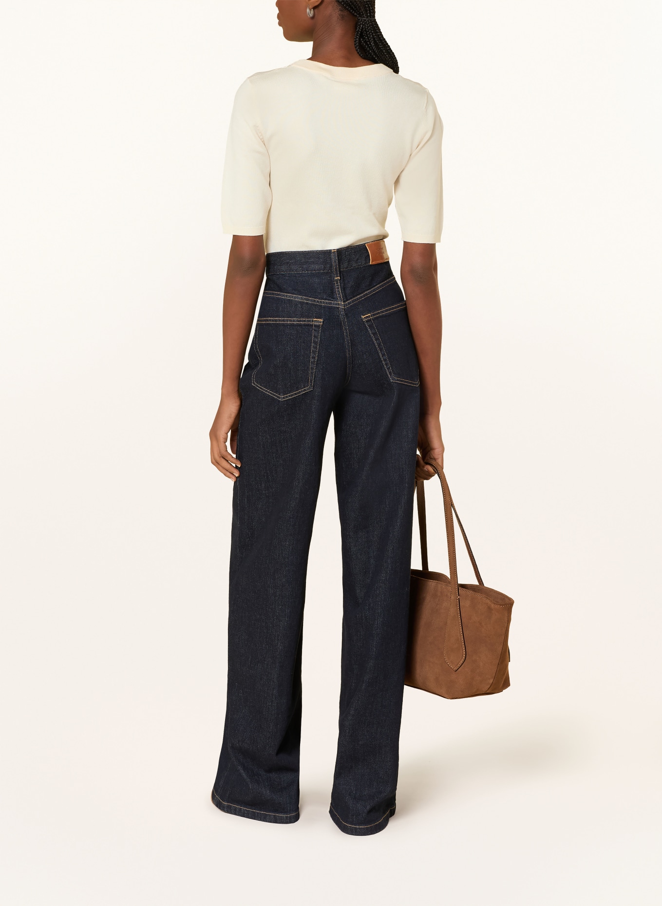 comma knit shirt: ECRU