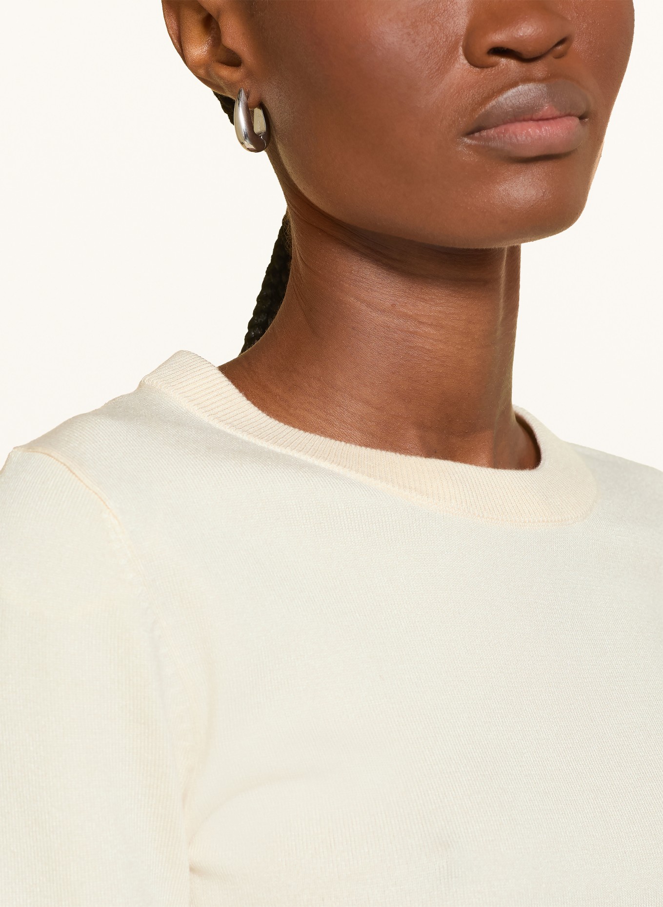 comma knit shirt: ECRU