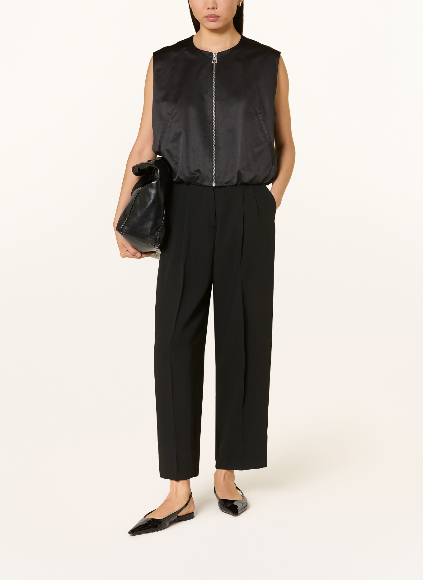 comma 7/8 pants: BLACK
