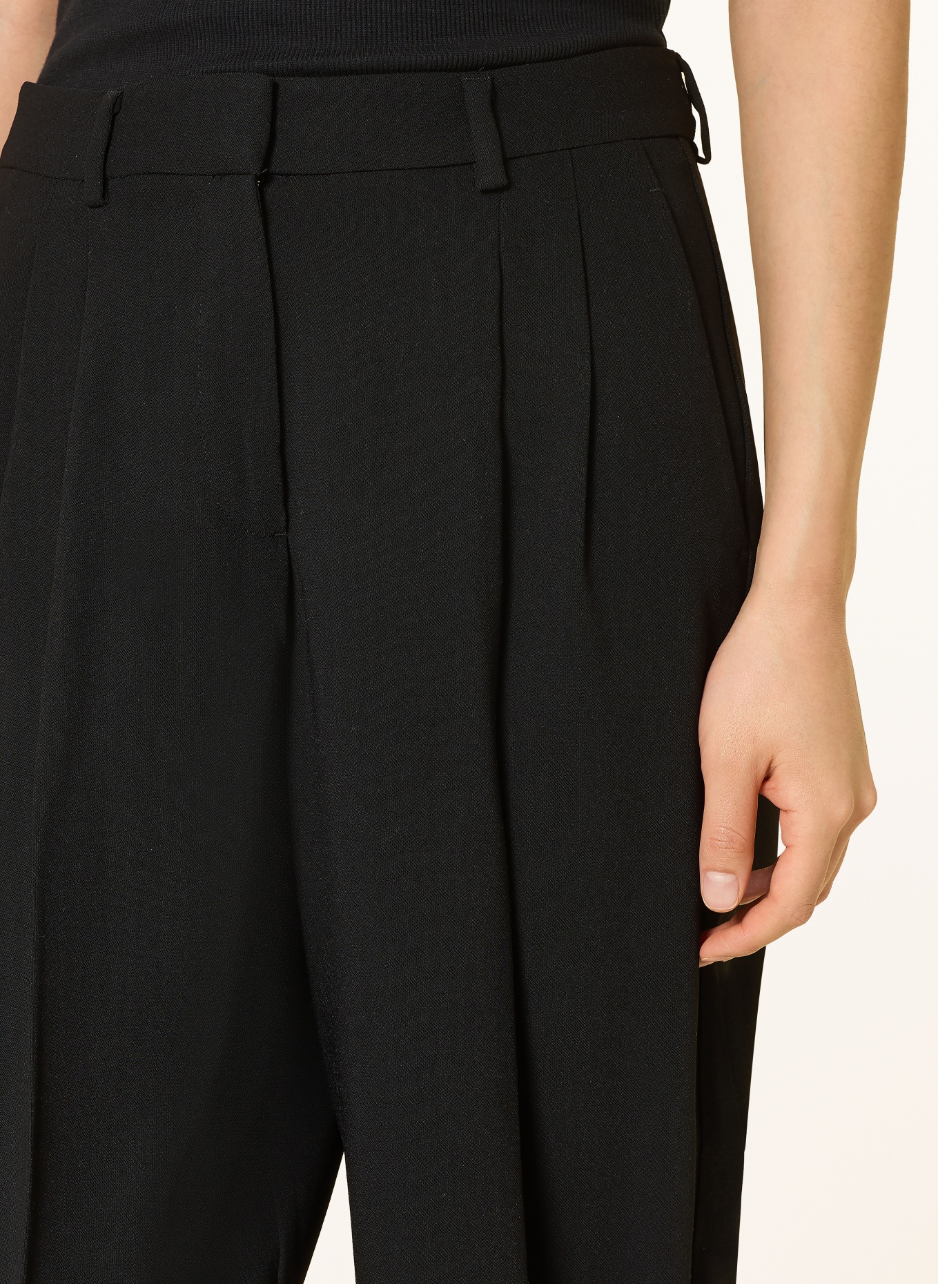 comma 7/8 pants: BLACK