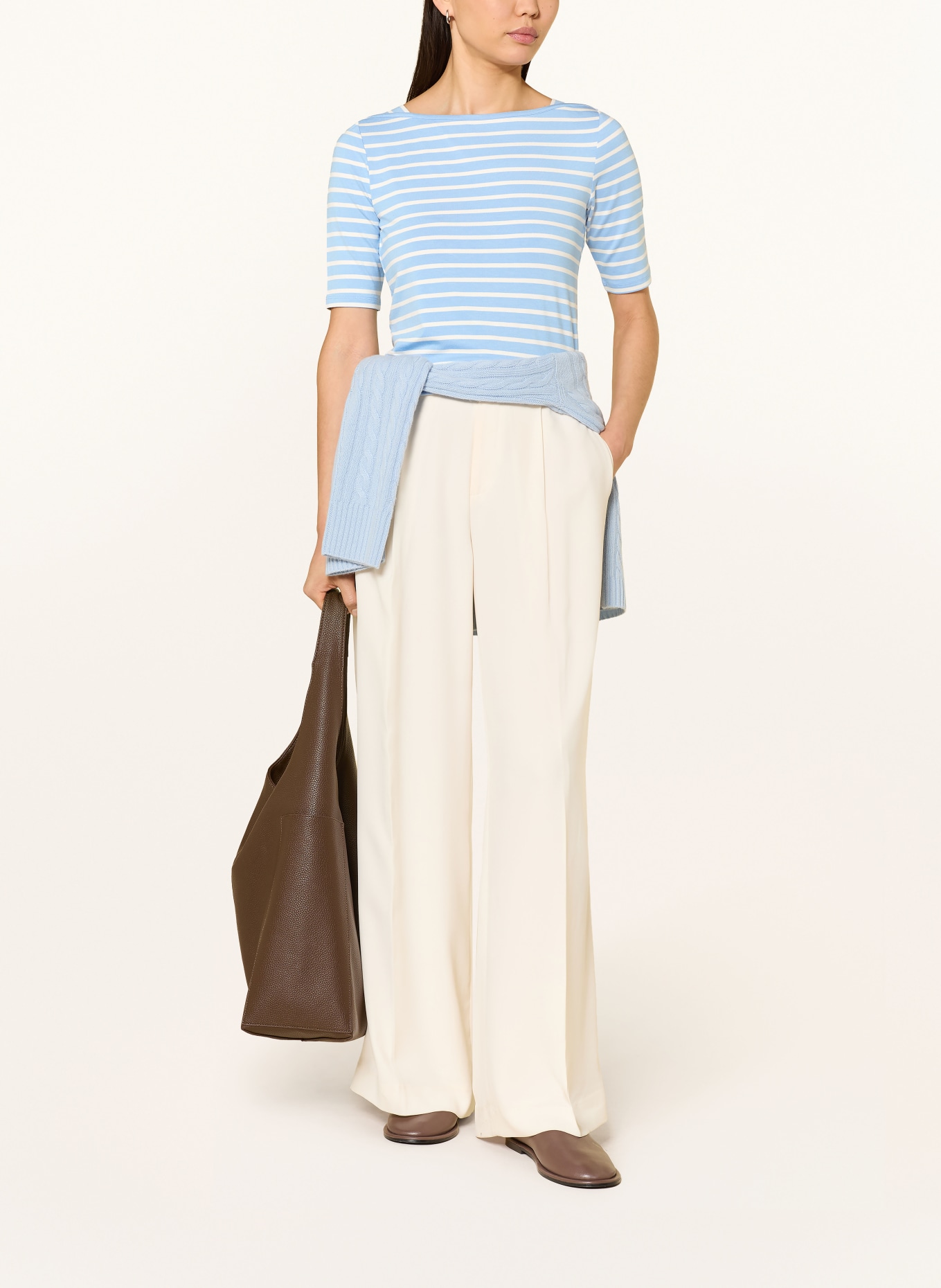 comma T-shirt: LIGHT BLUE / WHITE